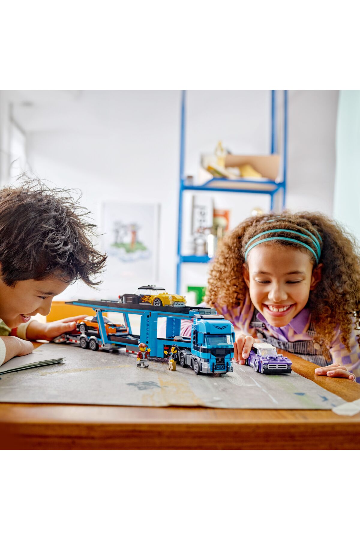 ® کامیون حمل خودرو سیتی کار با خودروهای اسپرت، مجموعه ساختنی ۶۰۴۰۸ برای کودکان ۷ سال به بالا (۹۹۸ قطعه)