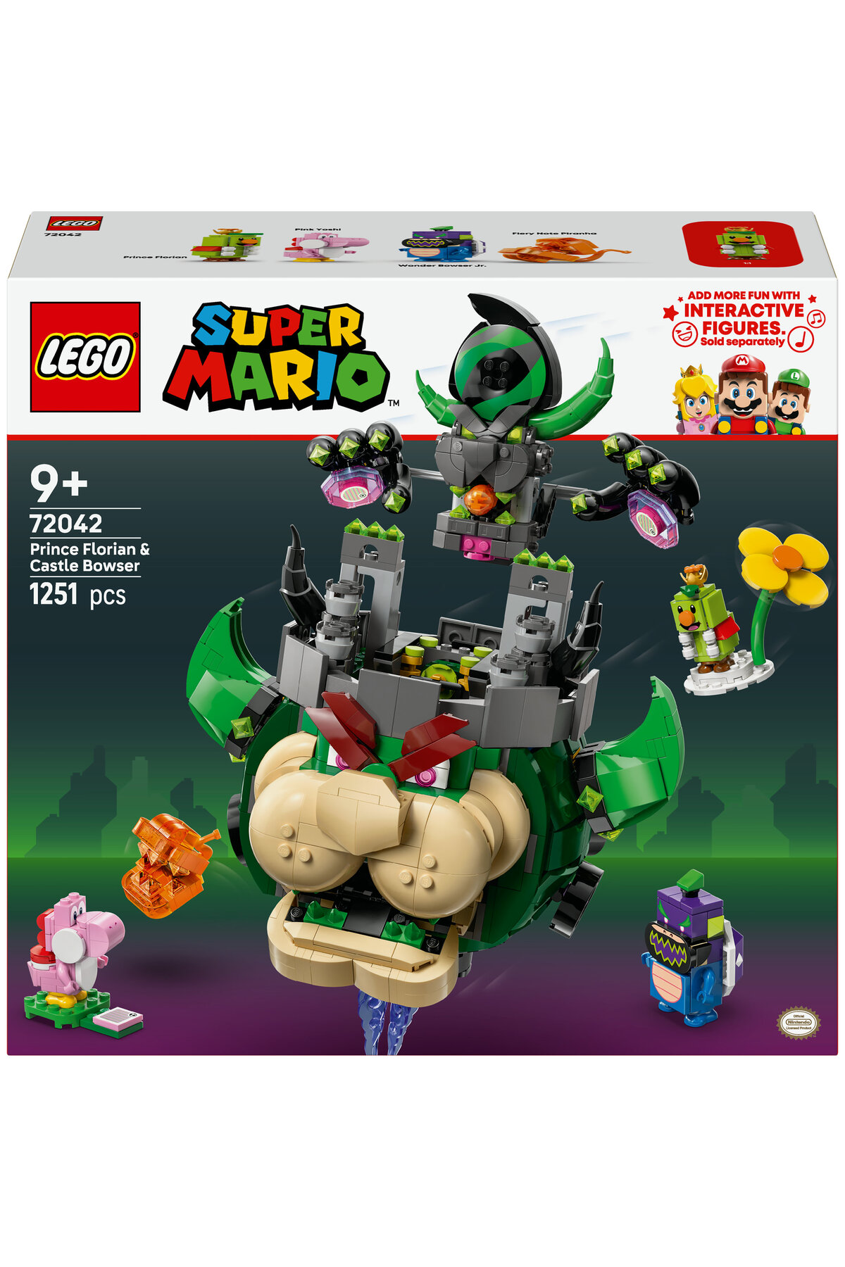 ® سوپر ماریو ™ پرنس فلورین و قلعه باوزر ۷۲۰۴۲ – ست ساختنی اسباب‌بازی کودکان ۹+ (۱۲۵۱P)