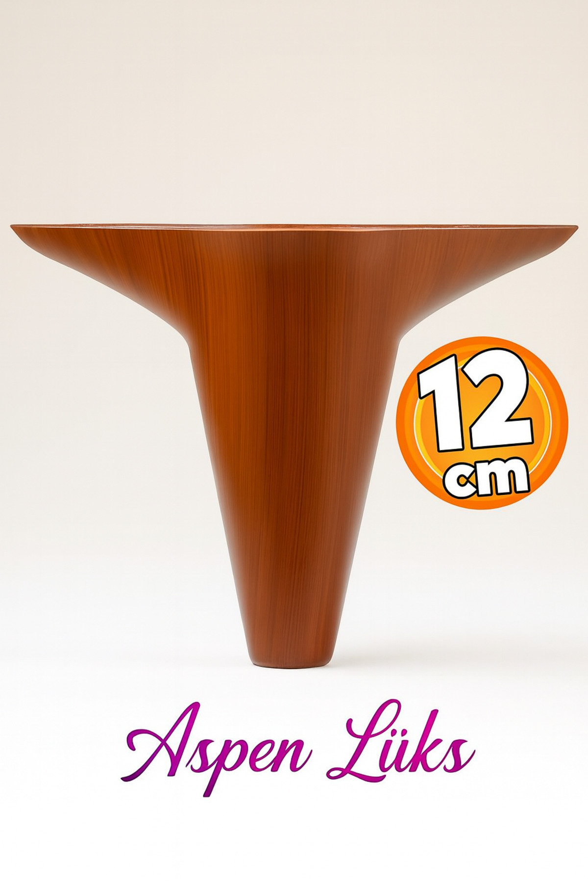 Badem10 Aspen Lüks Mobilya Kanepe Koltuk Tv Ünitesi Baza Yükseltici Ayağı Ayakları 12 Cm Ahşap Desenli Ayak