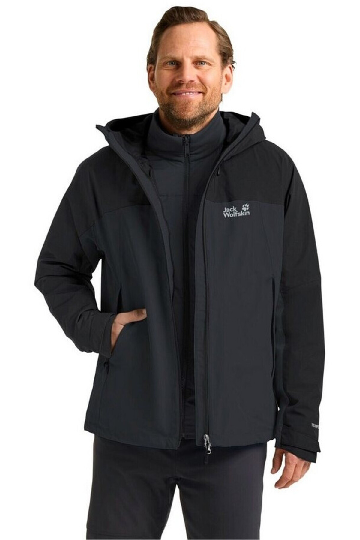 جک ولف اسکین کاپشن ضد آب WILD PLACES 3IN1 JKT M 3in1