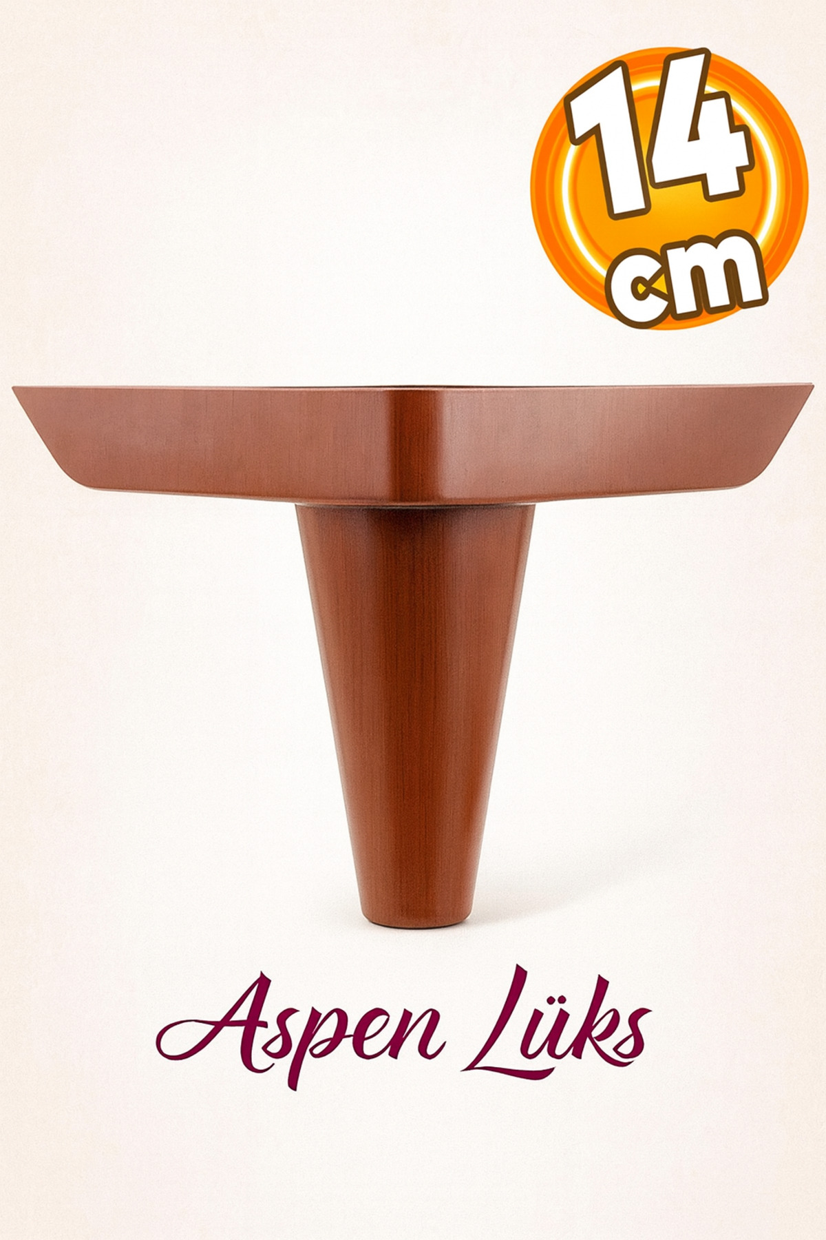 Badem10 Aspen Lüks Mobilya Kanepe Koltuk Tv Ünitesi Baza Yükseltici Ayağı Ayakları 14 Cm Ahşap Desenli Ayak