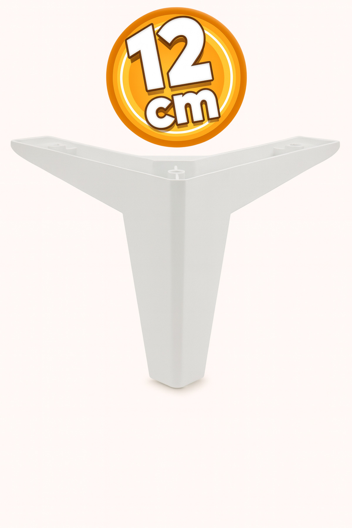 Badem10 Sedir Lüks Mobilya Kanepe Sehpa Tv Ünitesi Koltuk Ayağı 12 Cm Beyaz Baza Ayakları