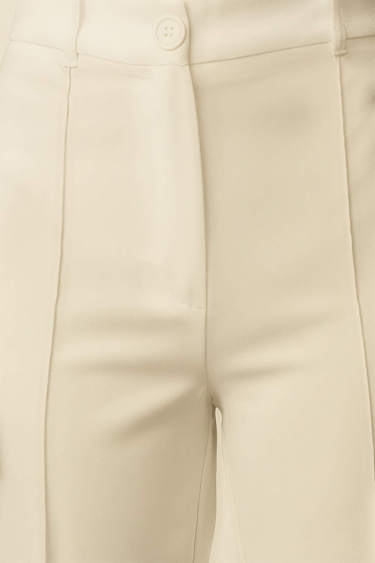 Trendyolmilla  Bej Straight/Düz Kesim Yüksek Bel Nervür Dikişli Dokuma Pantolon TWOSS21PL0093 - Görsel 4