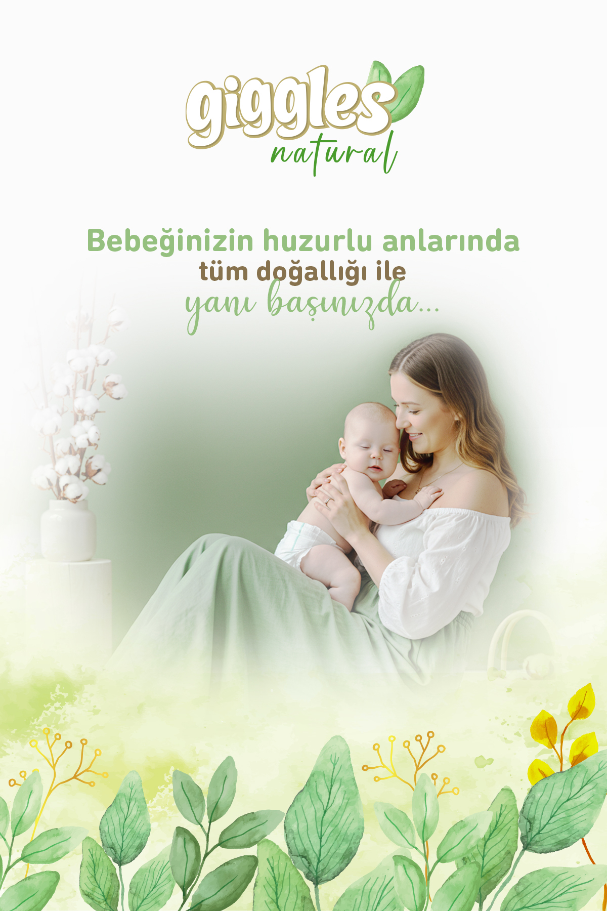 giggles Natural 5 Numara Juniour Pamuklu Bebek bezi 42 Adet fotoğrafı 7 (önizleme)