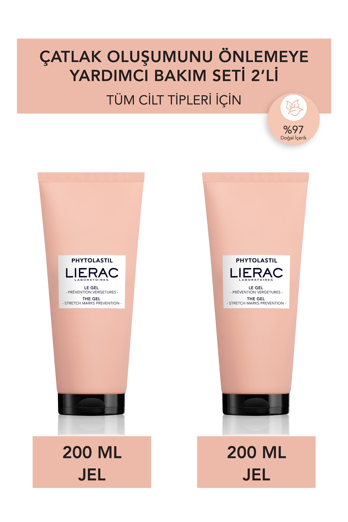 Lierac Phytolastil Gel Çatlak Karşıtı 200 ml Set 2'li