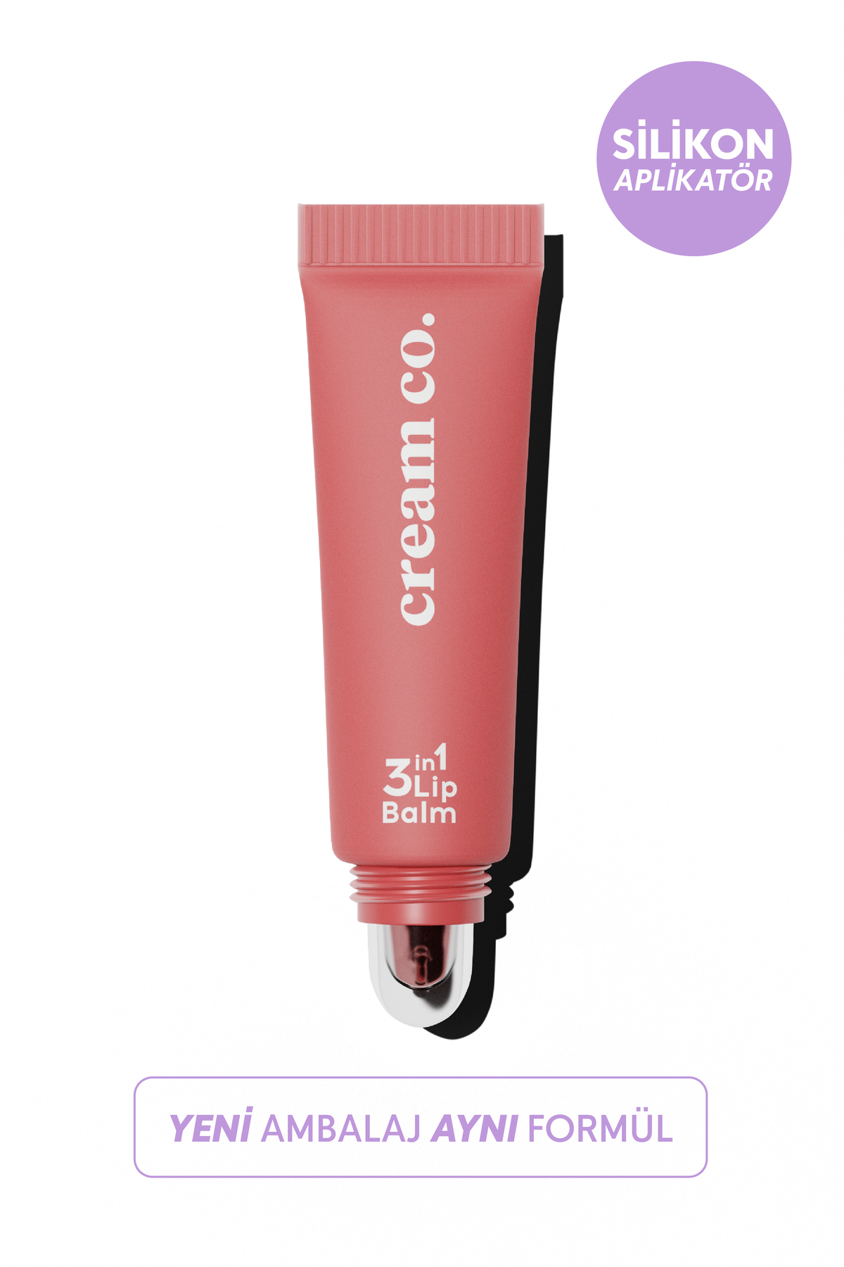 Cream Co. Nemlendirici Parlatıcı 3in1 Lip Balm | Dudak Bakım | Cupcake Rose Gülkurusu Hyaluronik Asit Seramid
