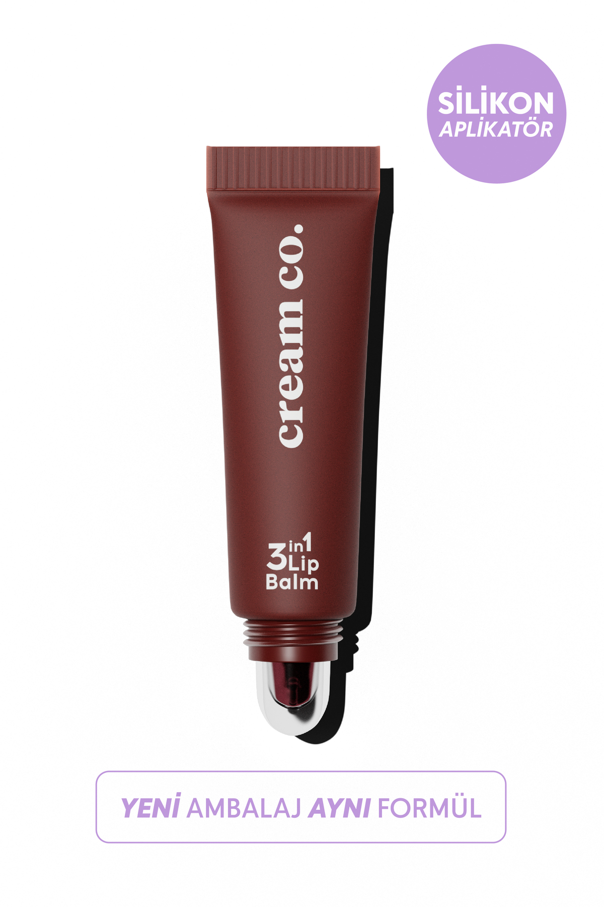 Cream Co. Nemlendirici Parlatıcı 3in1 Lip Balm | Dudak Bakım | Black Cherry Bordo | Hyaluronik Asit Seramid