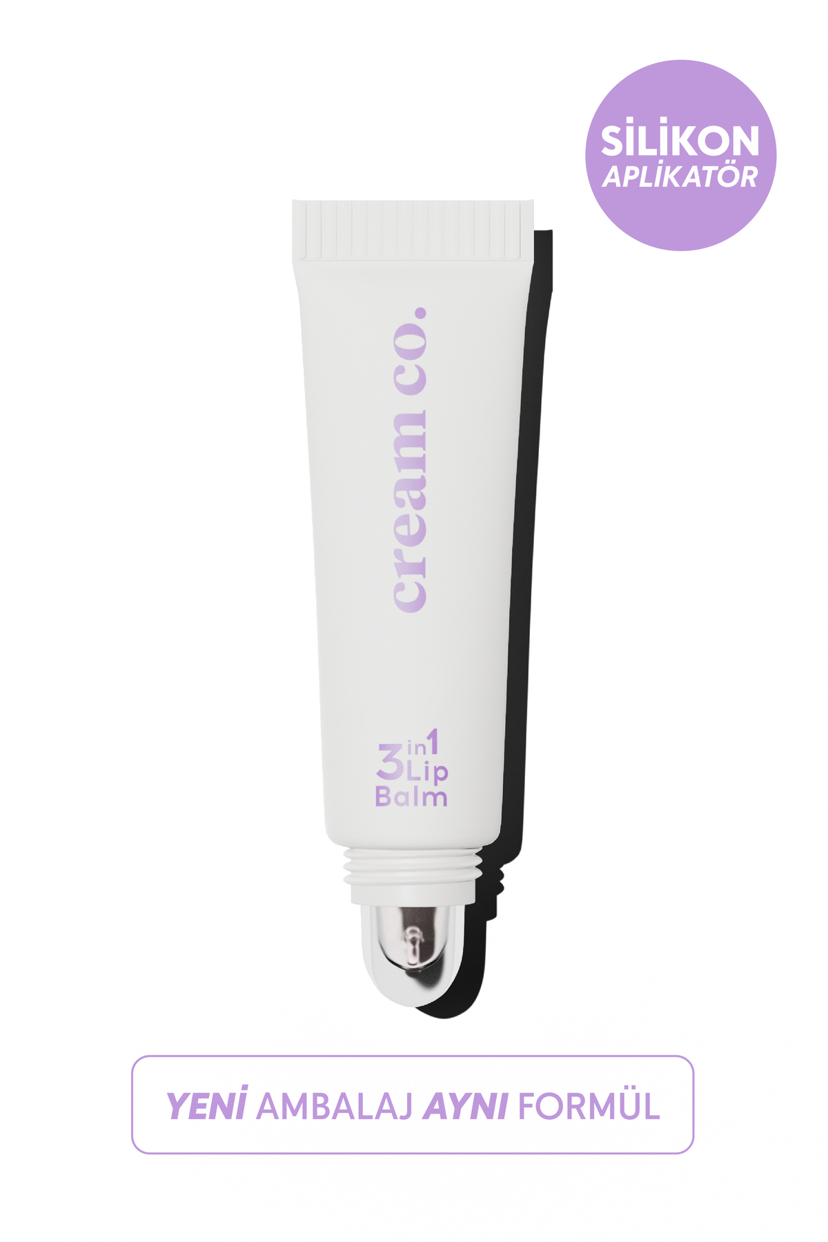 Cream Co. Nemlendirici Parlatıcı 3in1 Lip Balm | Dudak Bakım | Original Şeffaf | Hyaluronik Asit Seramid