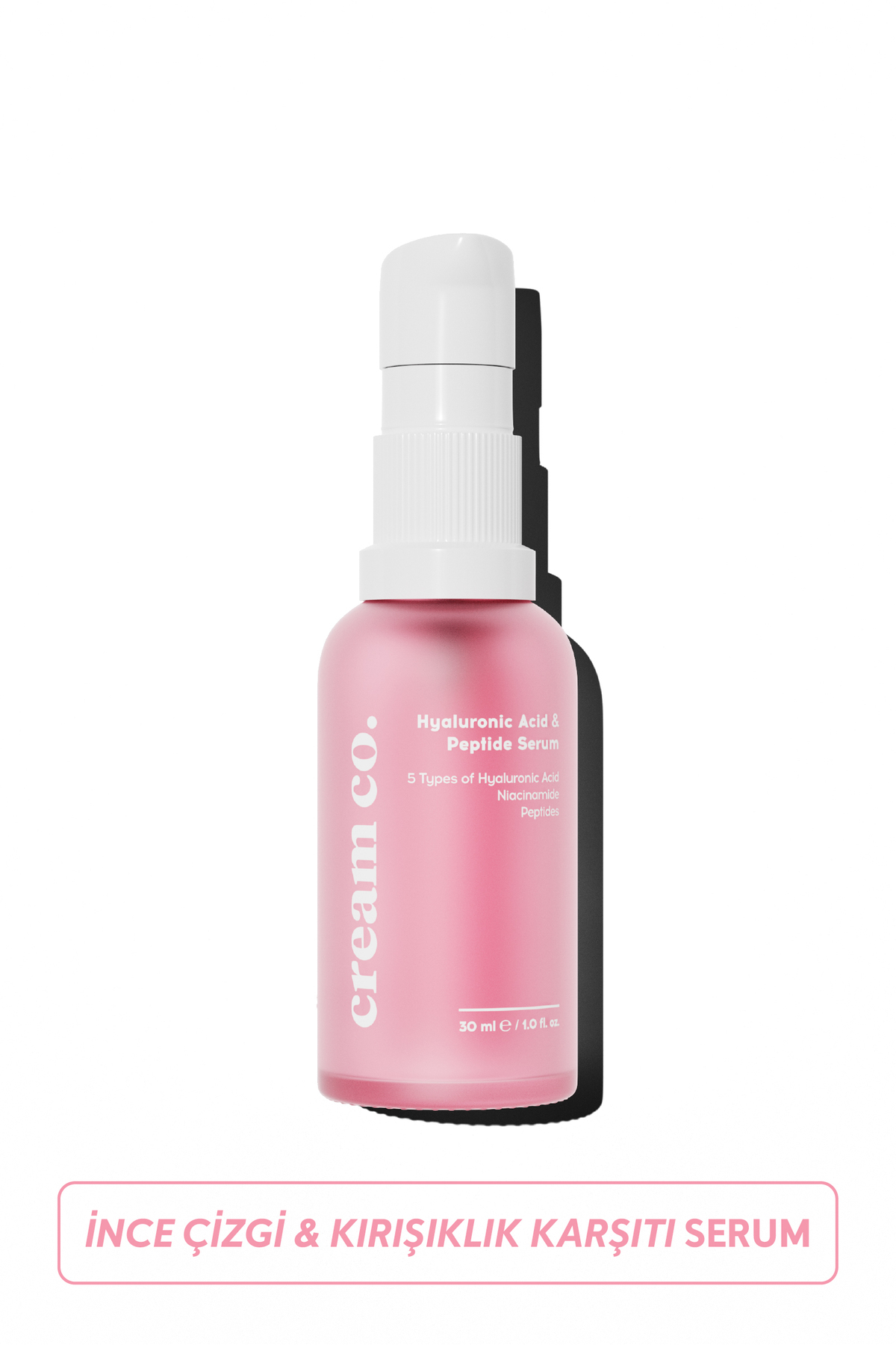 Cream Co. Kırışıklık Karşıtı Peptit Serum | Aydınlatıcı | Niacinamide Hyaluronik Asit | Tüm Cilt Tipleri
