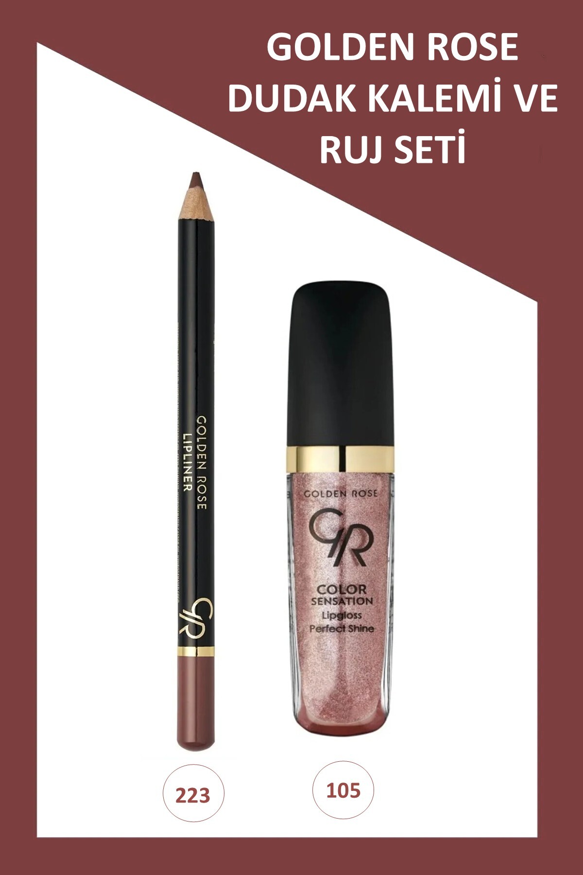 Golden Rose Color sensation Dudak Parlatıcı No:105 & Dudak Kalemi No:223