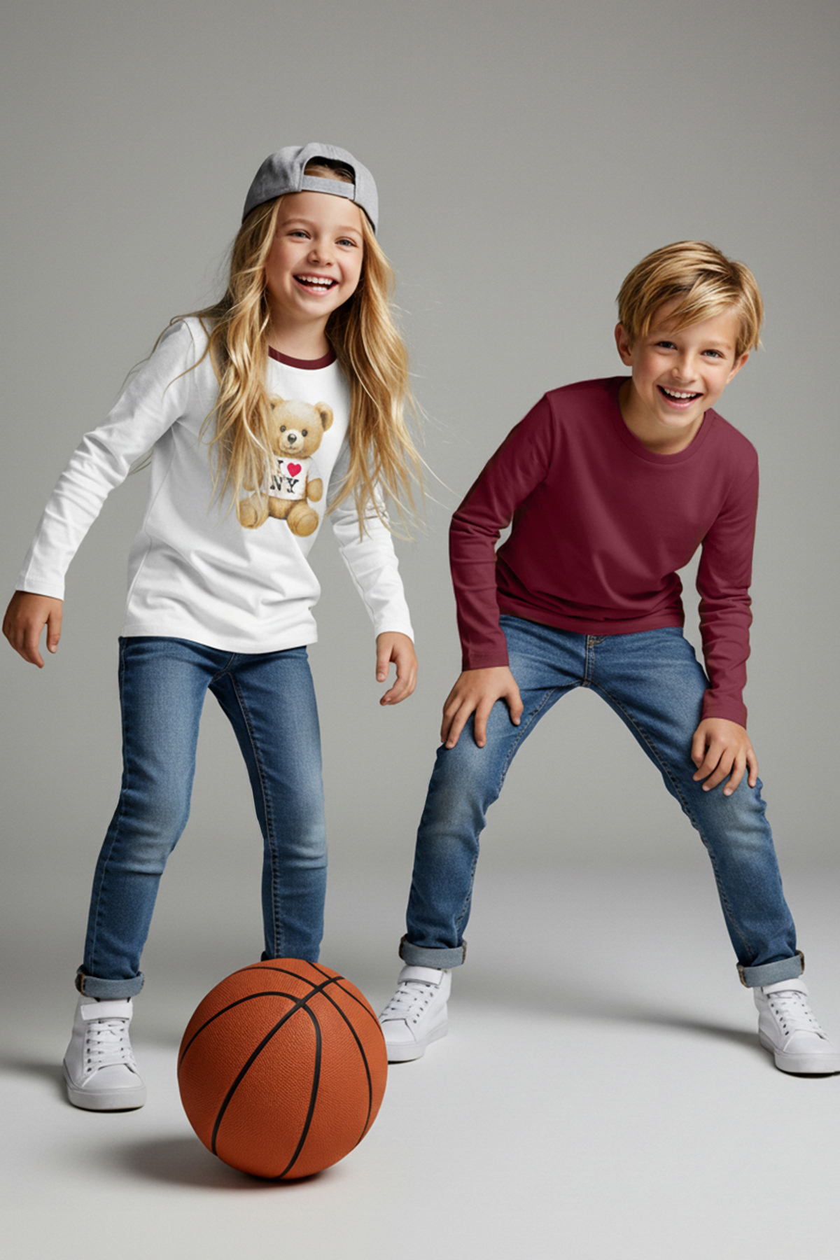 Trendyolmilla Kids Ekru-Bordo 100% Pamuk 2'li Animal Baskılı Regular Örme Unisex Çocuk T-Shirt TKDAW26TS00016