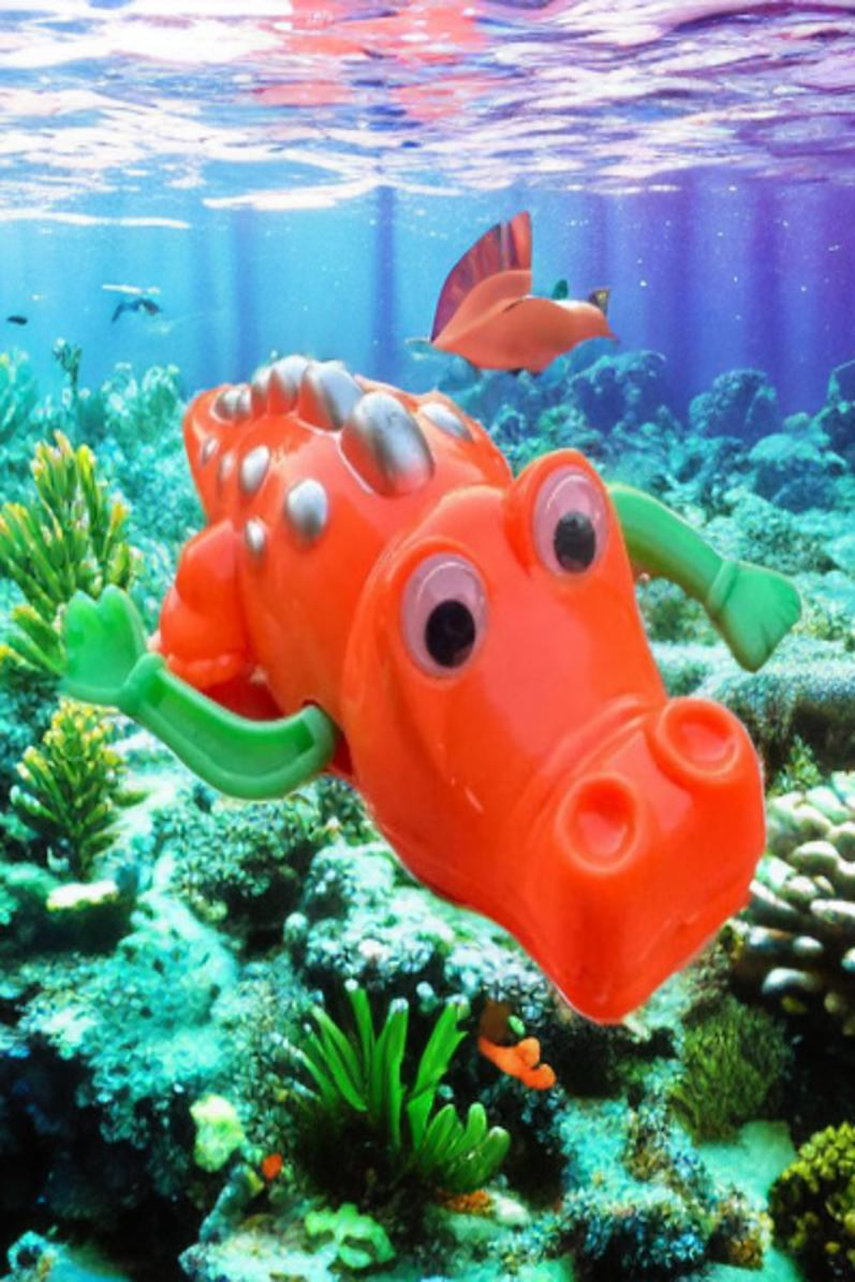 Hyd Bebeklerin Banyo Arkadaşı Suda Yüzen Oyuncak Kurmalı Deniz Canlısı 1 Adet fotoğrafı 3 (önizleme)