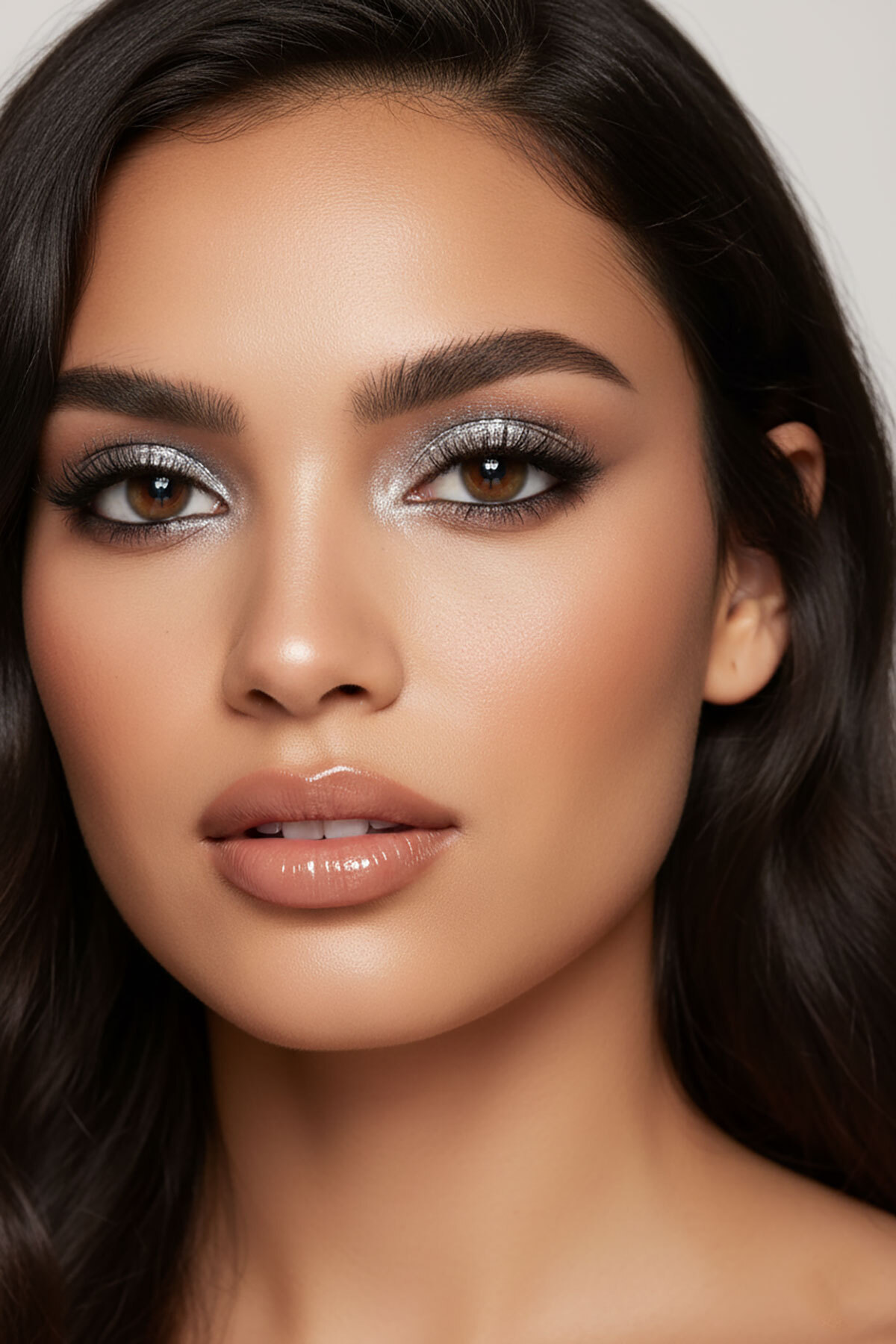 Glitter Glow Eyeshadow - 01 Diamond - Simli Işıltılı Gümüş Far — خاکستری GGLOW_1 — تصویر 4 از 6