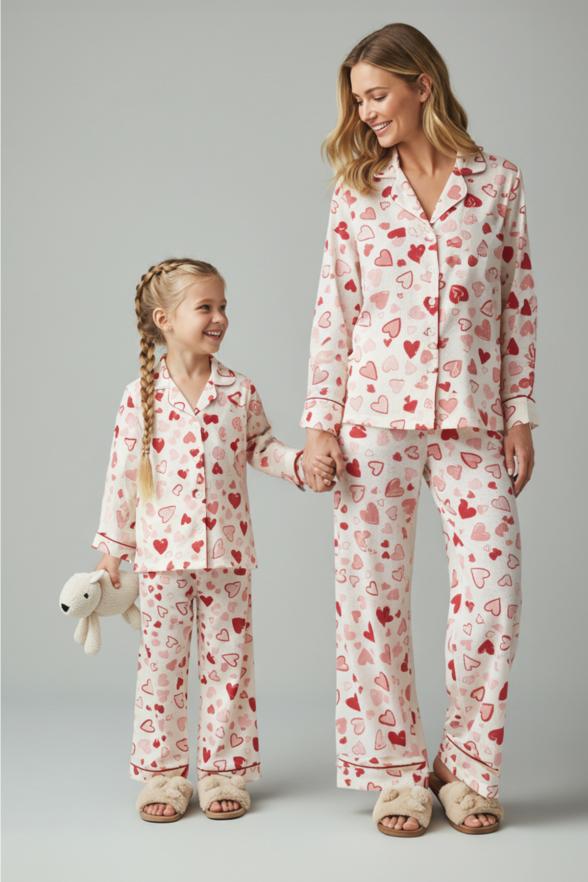 Trendyol Collection Damen-Pyjama-Set „Mini Me/Mutter-Tochter“ aus mehrfarbige...