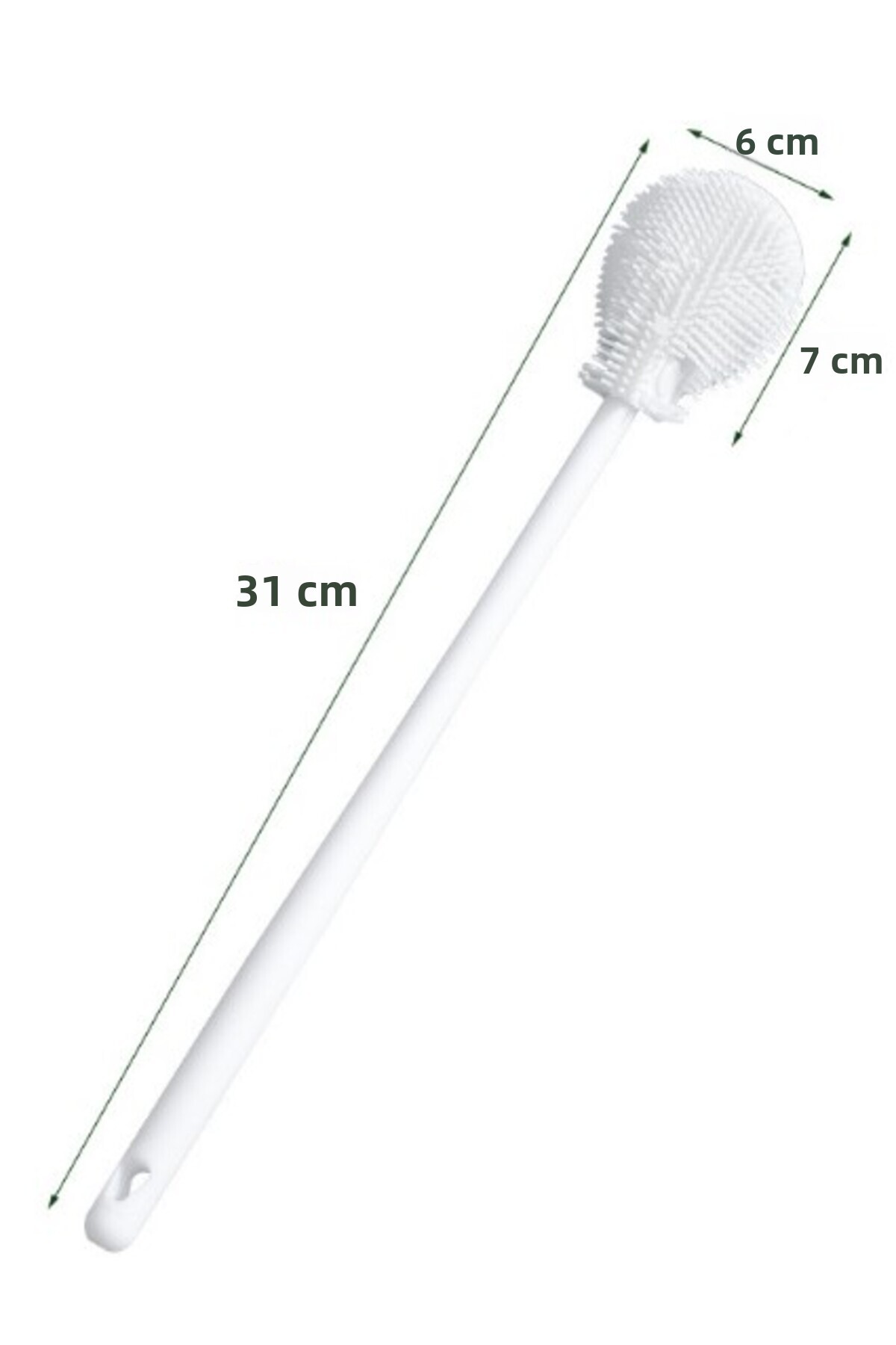 برس شستشوی شیشه و بطری نس‌ورلد، سیلیکونی، سفید