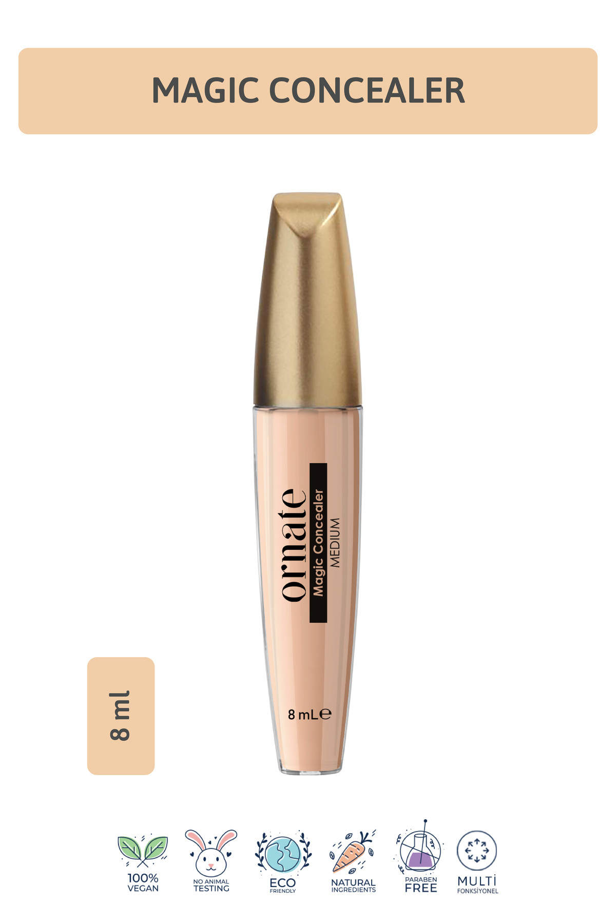 ORNATE Magic Concealer Kapatıcı Krem (02) Medium