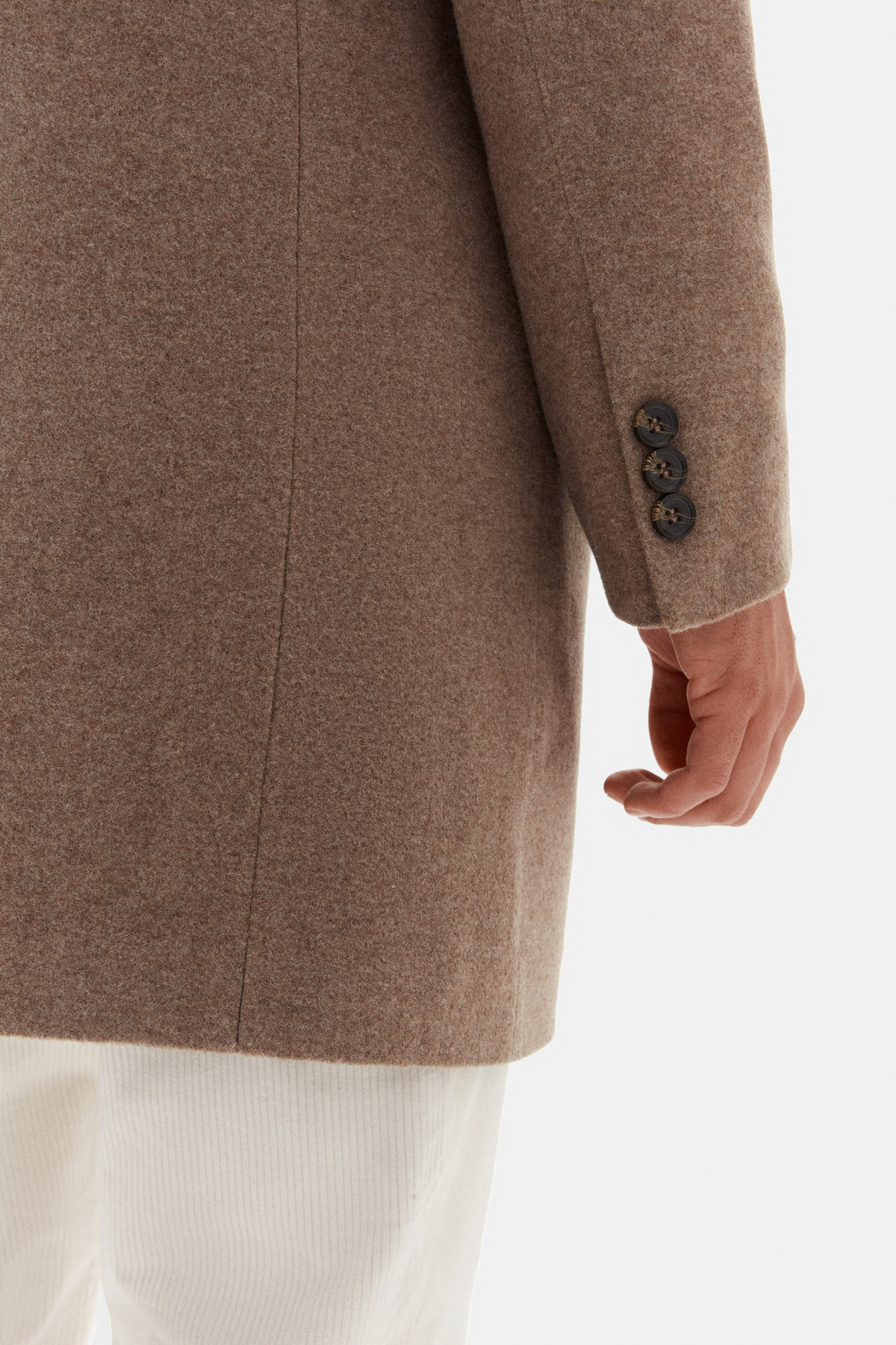 D'S Damat  Ds Damat Regular Fit Vizon Mono Yaka Kaşe Kaban - Görsel 8