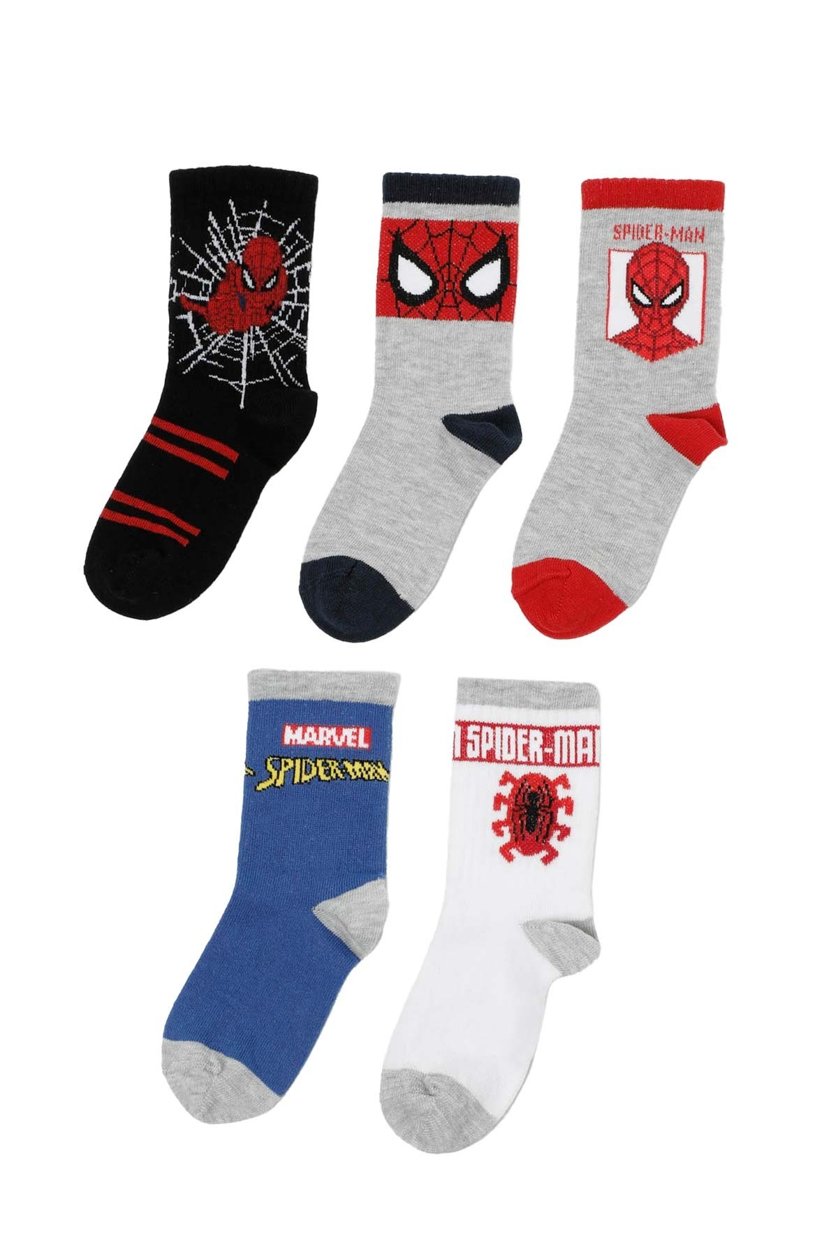 اسپایدرمن جوراب ساق بلند پسرانه آبی SPIDER TN 5 LI SKT B-4PR