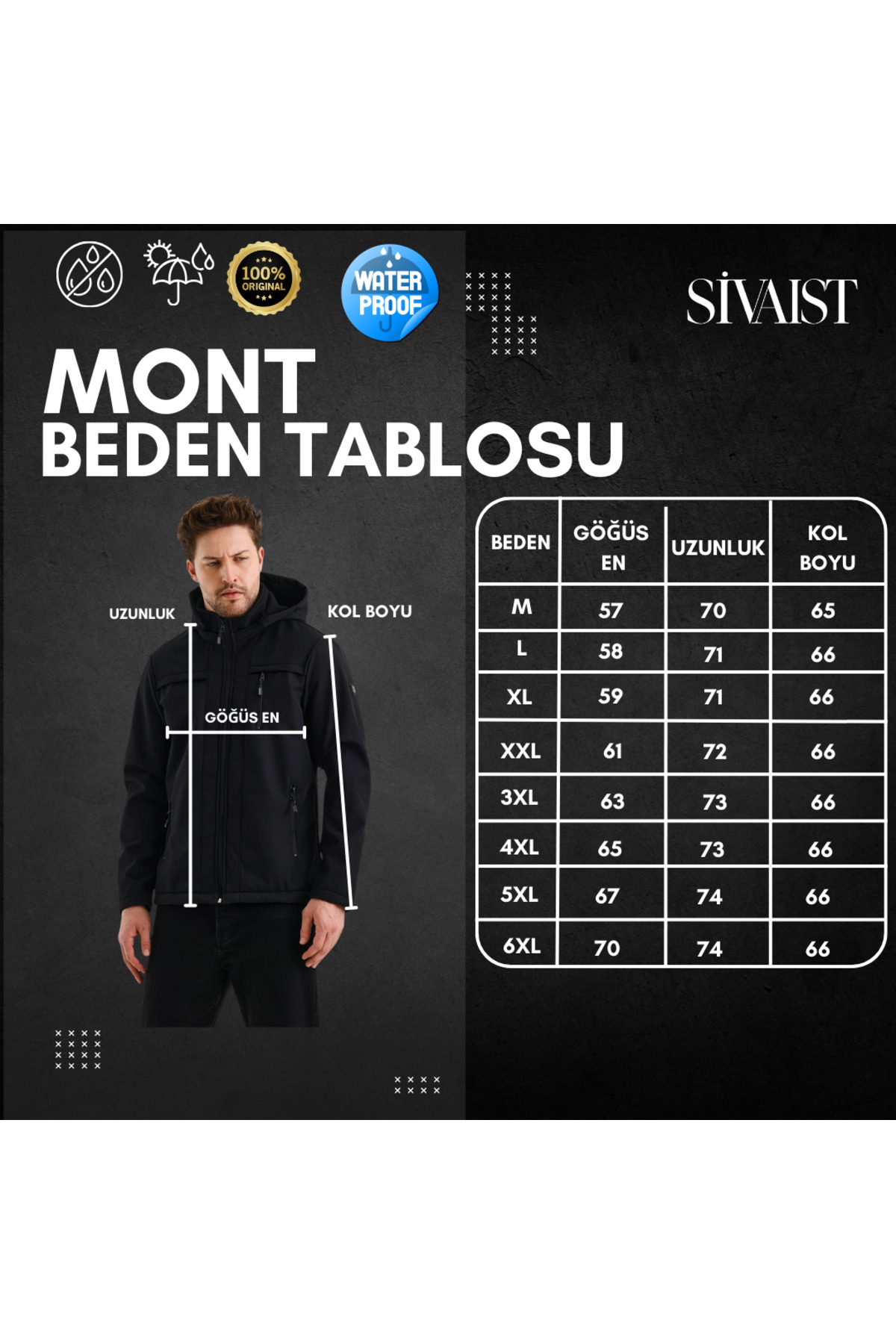 Yeşil Erkek %100 Su Geçirmez İçi Polarlı İç Çepli Çıkartılabilir Kapüşonlu Softshell Mont & Kaban görsel 7