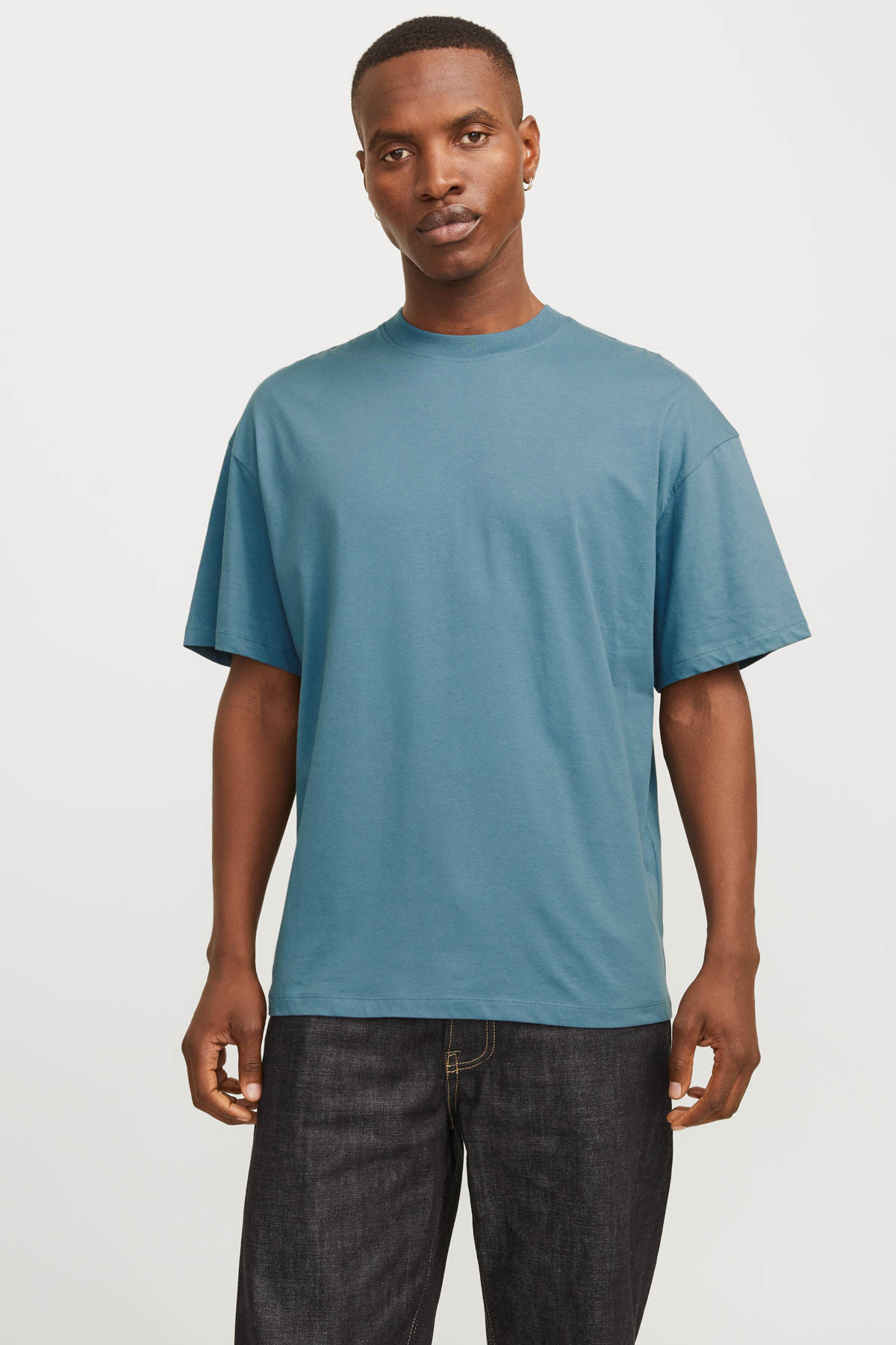 جک اند جونز JJEBRADLEY TEE SS O-Neck BLUE- تی شرت آستین کوتاه مردانه