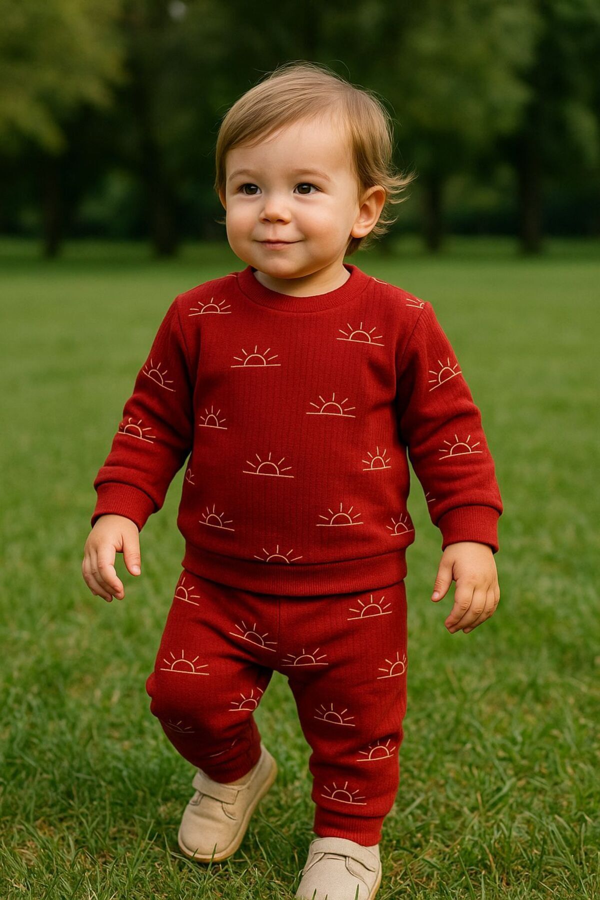 Mai Perla Alt Üst Güneş Desenli 2 li Bebek Takımı fotoğrafı 2 (önizleme)