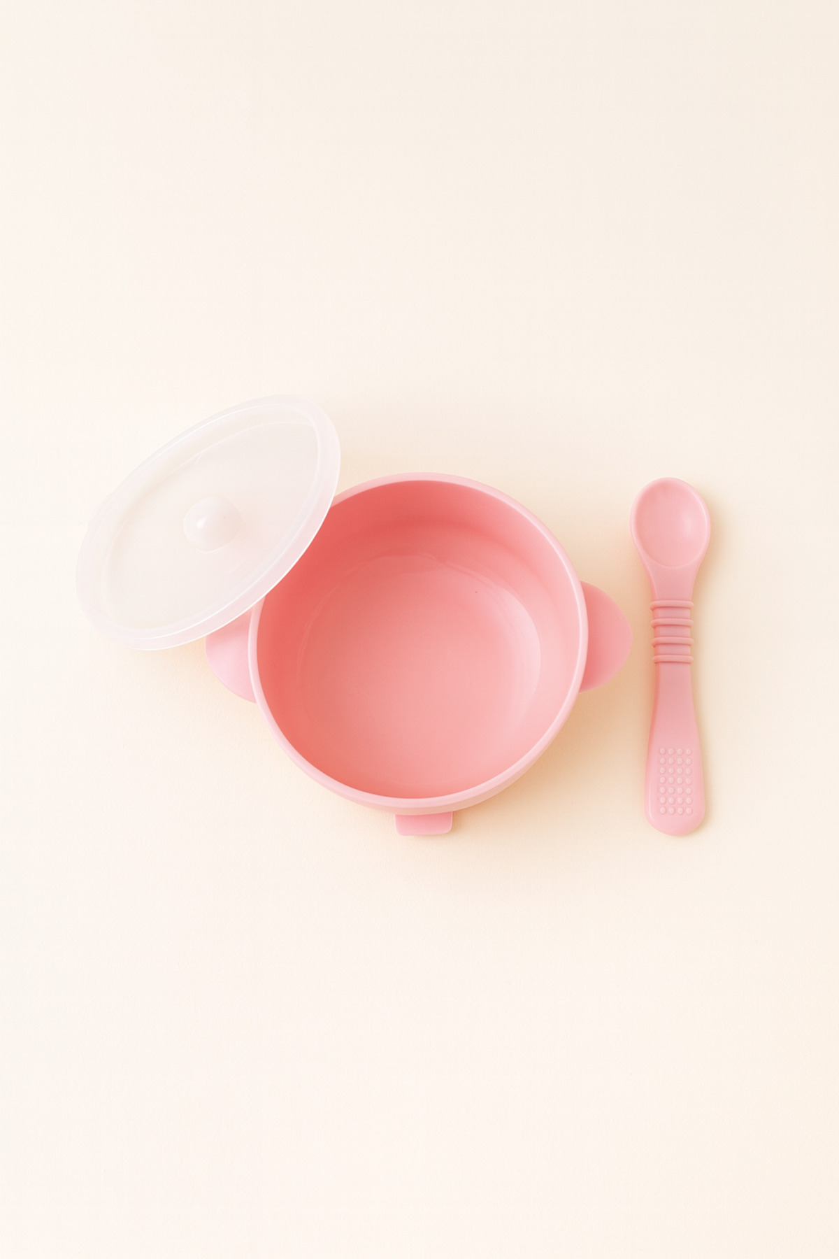 CKM silikon Silikon 4 lü Bebek Beslenme Seti- Vakumlu Mama Kasesi Bölmeli Mama Tabağı Alıştırma Bardağı ve Kaşık fotoğrafı 3 (önizleme)