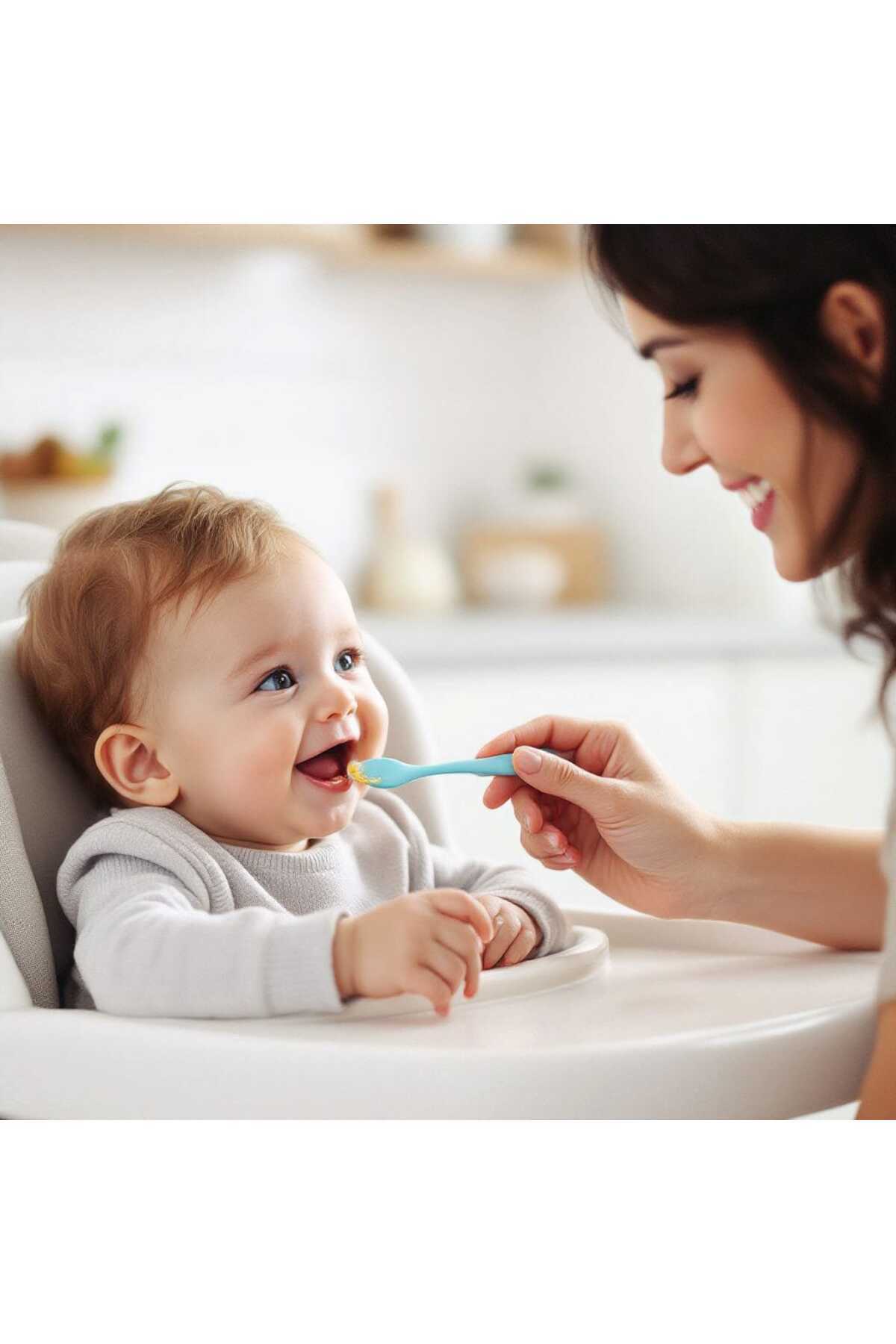 CKM silikon BEBEK DİŞ KAŞIYICI VE KAŞIK SETİ - PARMAK MODEL DİŞLİK VE MAMA KAŞIĞI fotoğrafı 3 (önizleme)