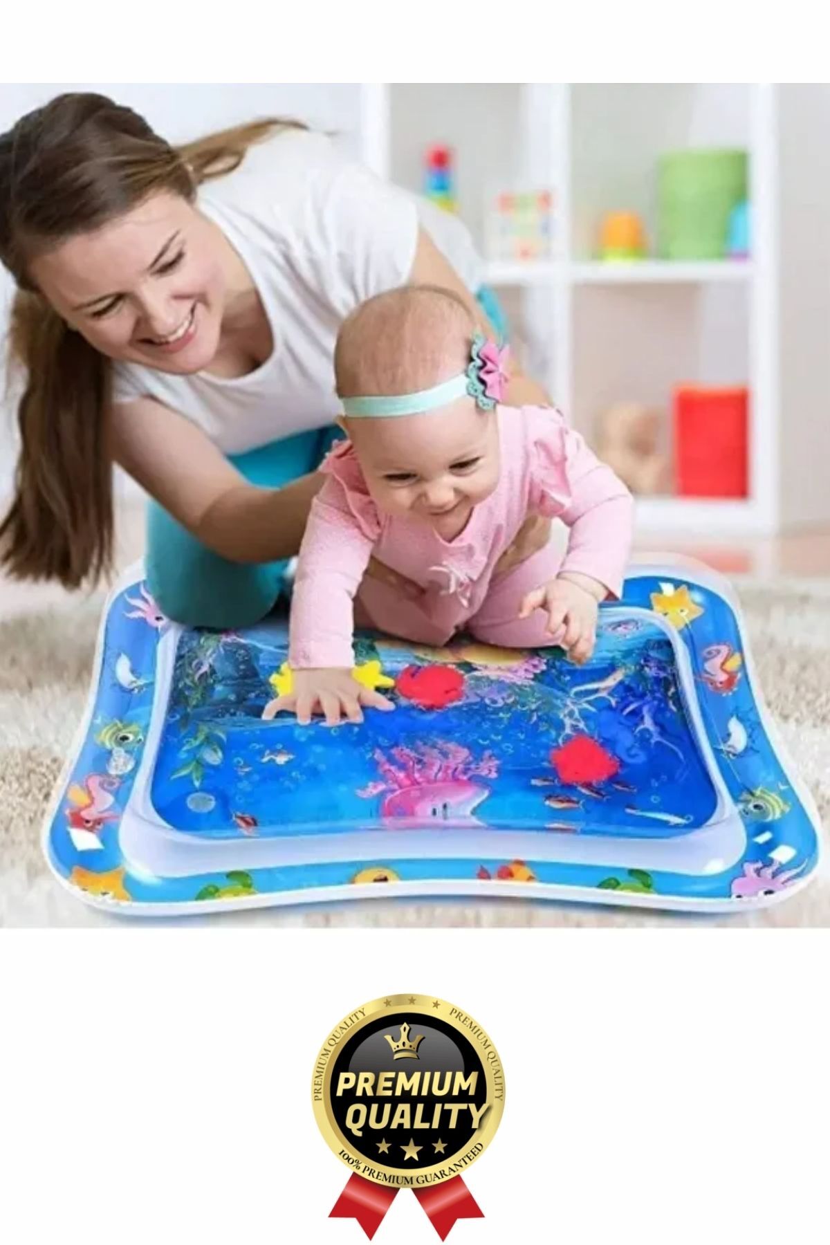 Svein Premium Bebek Oyuncağı Eğlenceli Karın Üstü Aktivite Egzersiz BPA İçermez Emekleme Su Oyun Matı fotoğrafı 7 (önizleme)