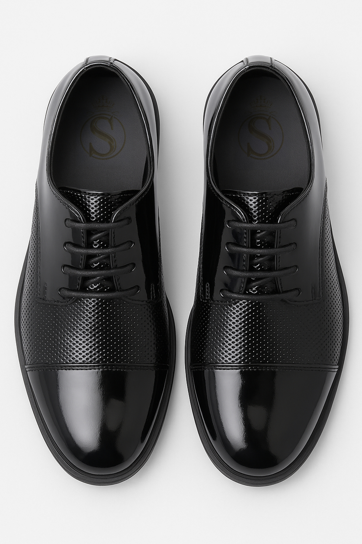 Boys Spring Shiny Shoes with Classic Pattern