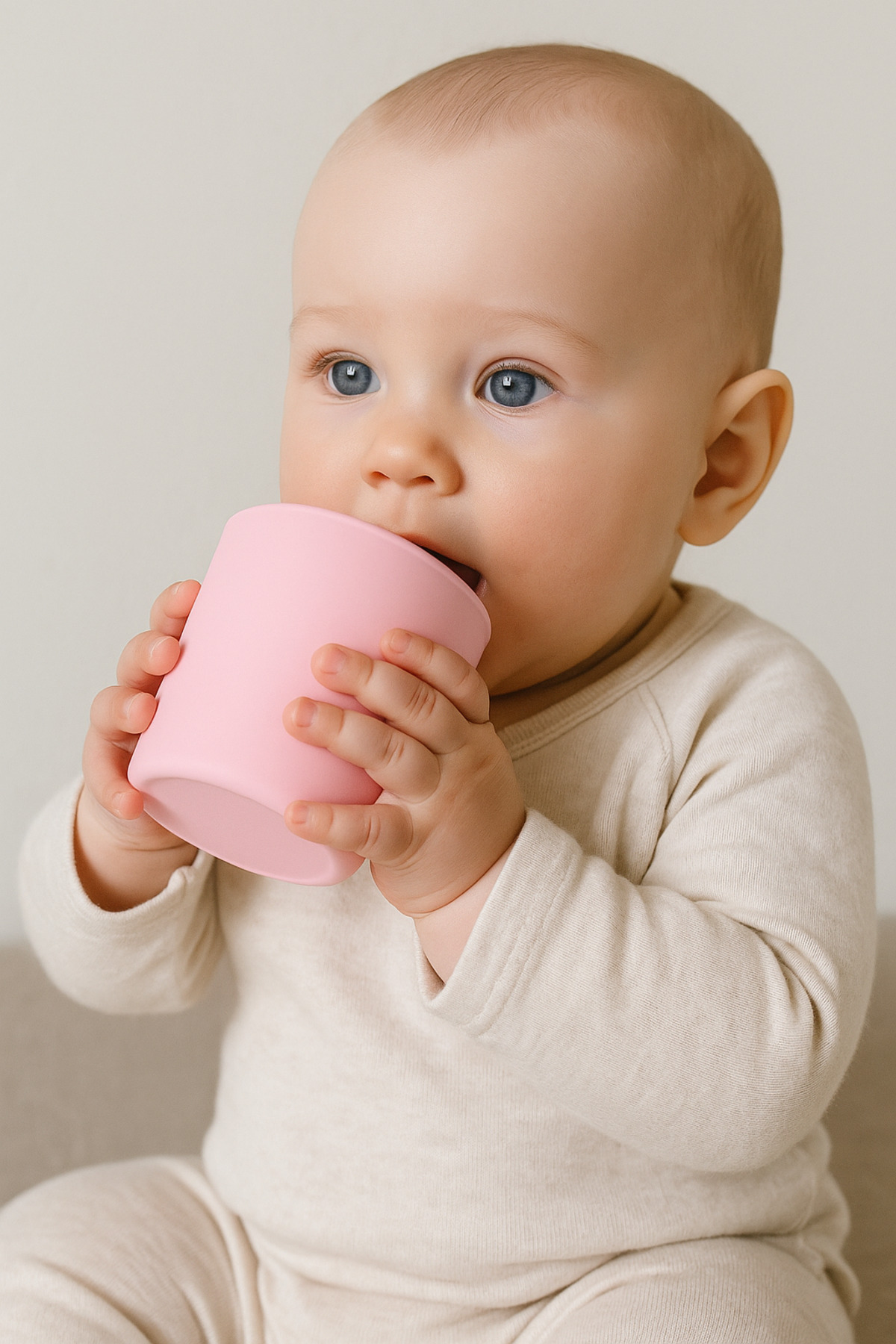 CKM silikon Silikon Pembe 3Lü Set ( Vakumlu Mama Kasesi, Bardak ,Kaşık) fotoğrafı 3 (önizleme)