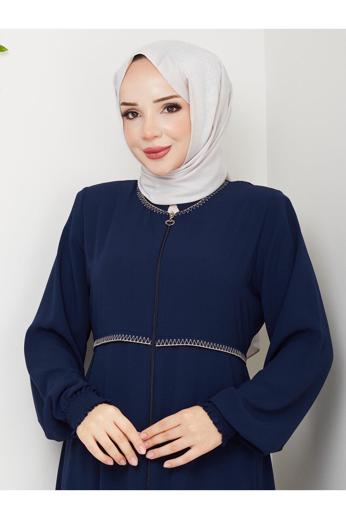 ESLEMNUR Gündelik Hac Ve Umrelik Nakışlı Mevlana Ferace