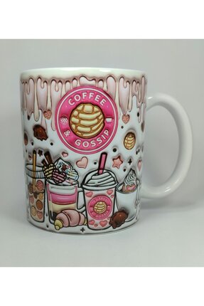 Arzande Kahve ve Dedikodu Porselen Kupa Bardak