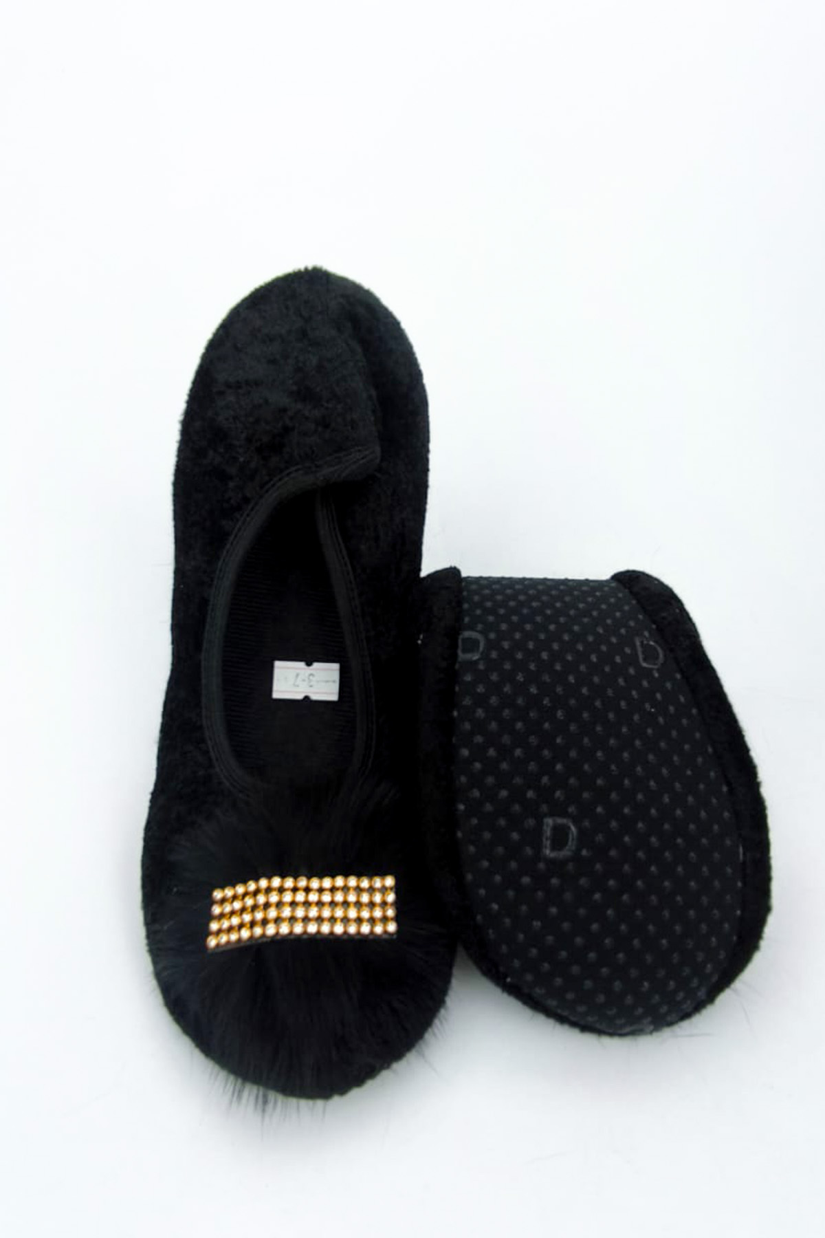 CEYDA SHOES Süslü Kadife Ev,hac, Umre Babeti, Hediye, Günlük Babet,tüylü Babet, Panduf, Patik, Gösteri Pisi Pisi görsel 6