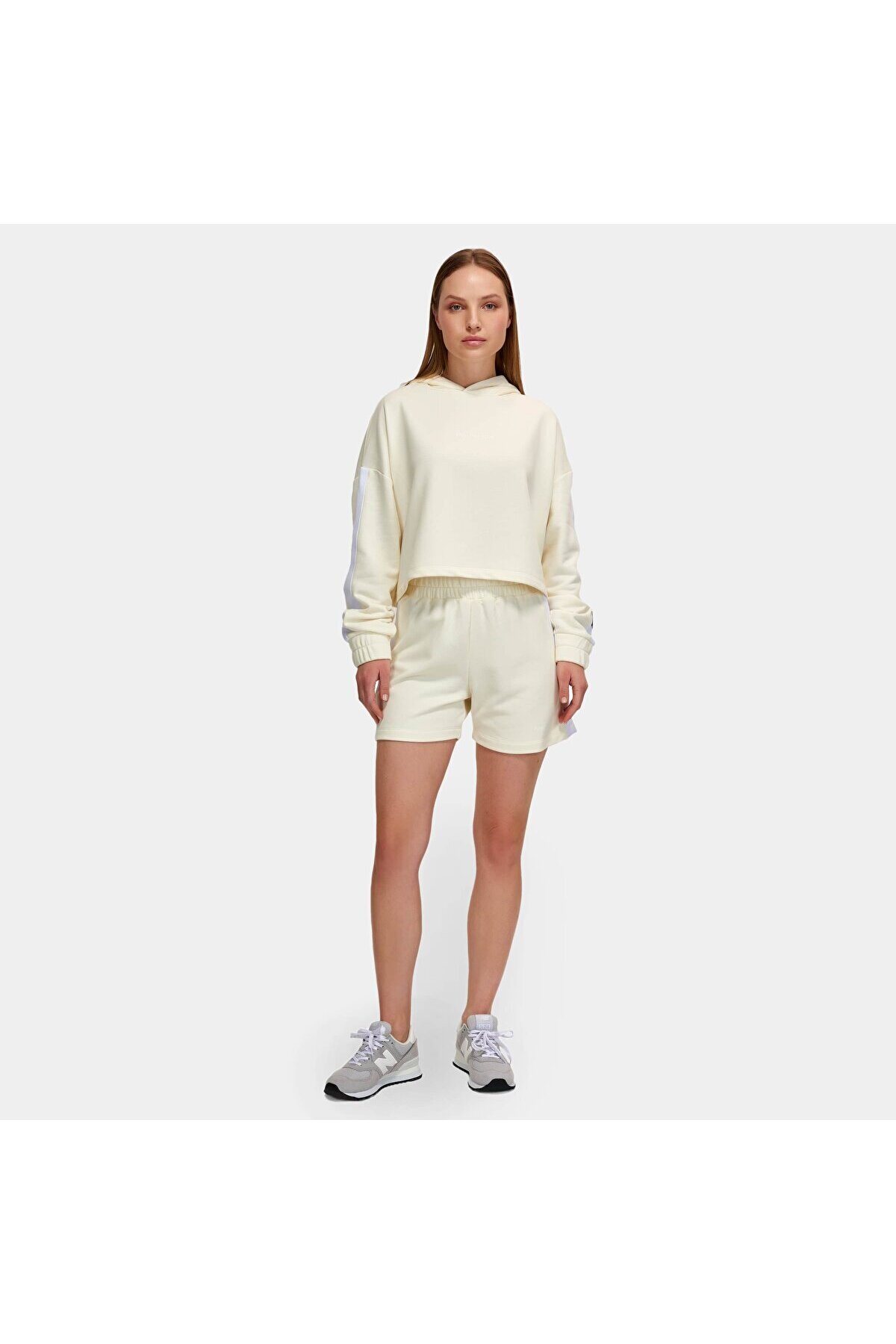 New Balance WNH1420 Bej Kadın Sweatshirt görsel 8