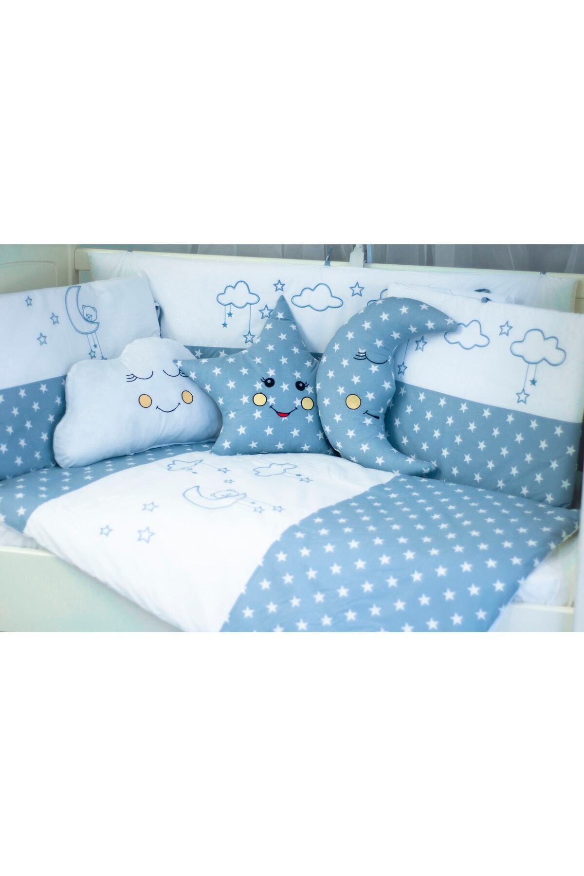 Kista Baby Bebek Uyku Seti Nevresim Takımı 80x130 Cloudy Mavi fotoğrafı 4 (önizleme)