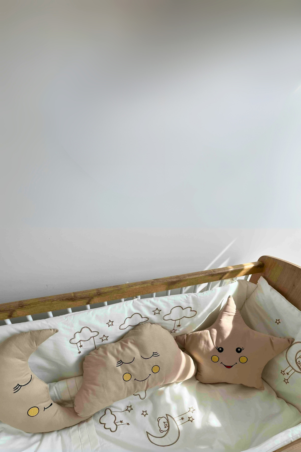 Kista Baby Bebek Uyku Seti Nevresim Takımı 60x120 Cloudy Krem fotoğrafı 6 (önizleme)