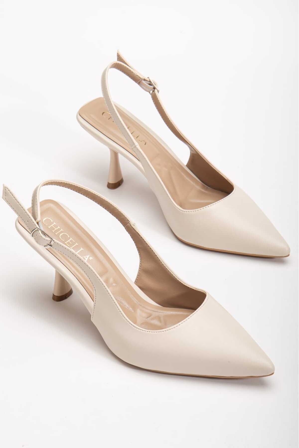 Mibu Women's Beige High Heels Stiletto