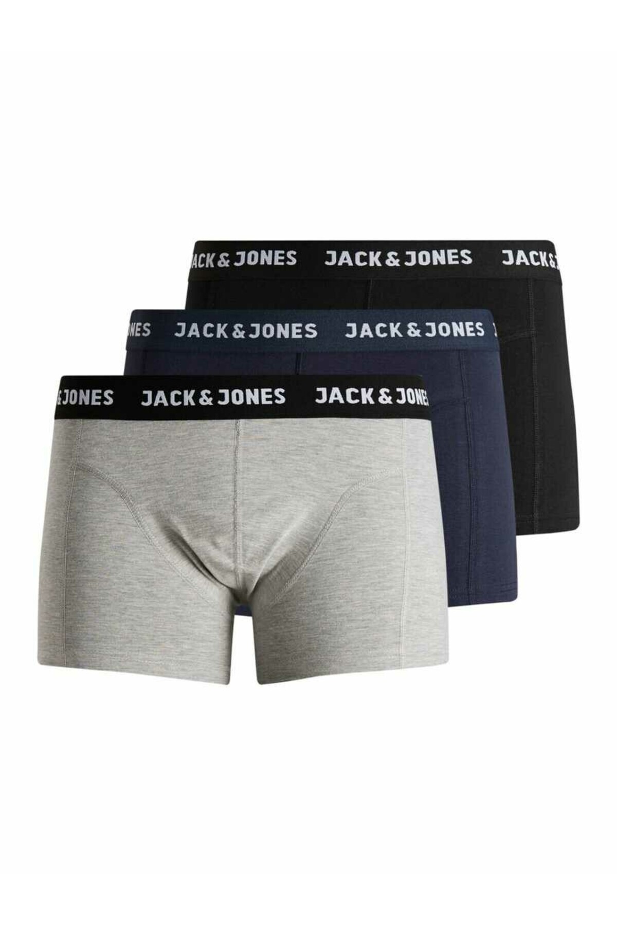 جک اند جونز تنه مردانه مشکی Jacanthony 3 پک Noos Boxer 12160750-مشکی