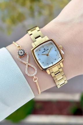 Daniel Klein Gold Renk Ayarlanabilir Kordonlu Kadın Kol Saati Ve Bileklik