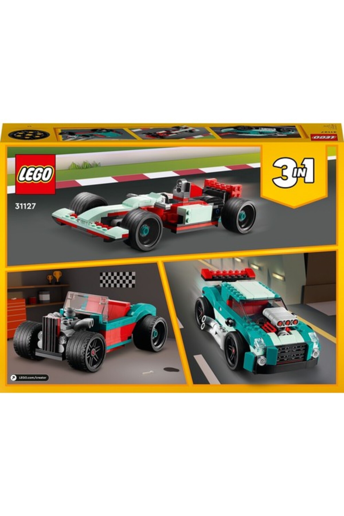 ® کریِیتور ۳ در ۱ مسابقه دهنده خیابانی ۳۱۱۲۷ – مجموعه ساختنی برای سنین ۷ سال و بالاتر (۲۵۸ قطعه)