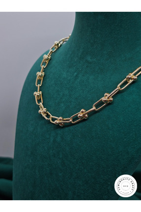 Luminosity Graft 925 Ayar Gümüş Tiffany Blanca 14K Altın Kaplamalı Kadın Kolye