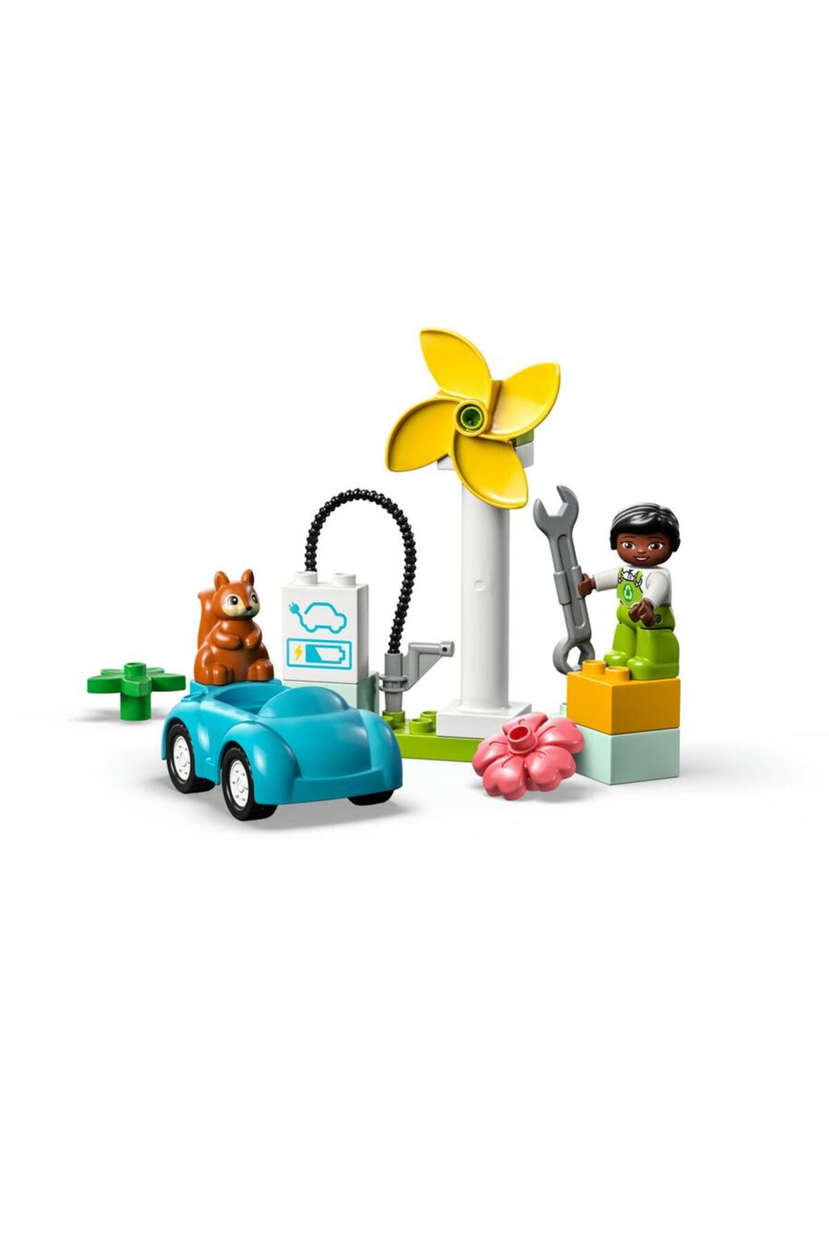 LEGO ® DUPLO® Kasabası Rüzgar Türbini ve Elektrikli Araba 10985 -2+ Sürdürülebilir Yaşam Set (16P) fotoğrafı 3 (önizleme)