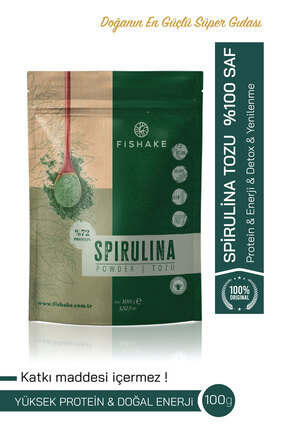FiShake Organik Spirulina Tozu / Powder Premıum 100 gr