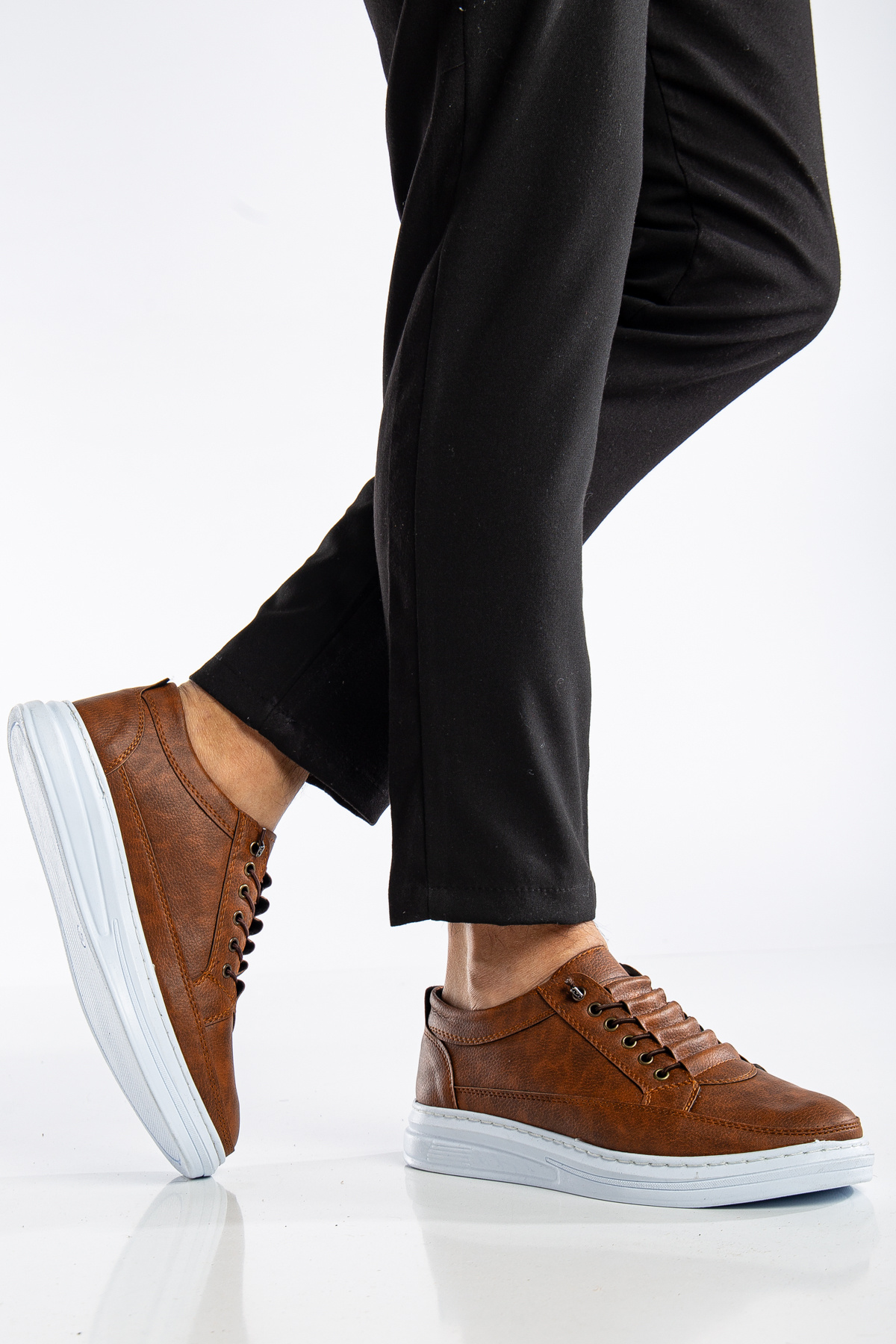 By Oxford  Erkek Koyu Kahverengi Günlük Ortopedik Dikişli Taban Rahat Garantili Klasik Ayakkabı - Görsel 3