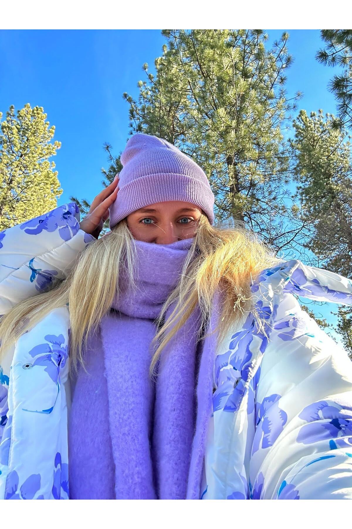 Goldmine Unisex Puffy Lightweight Atkı Lila görsel 4