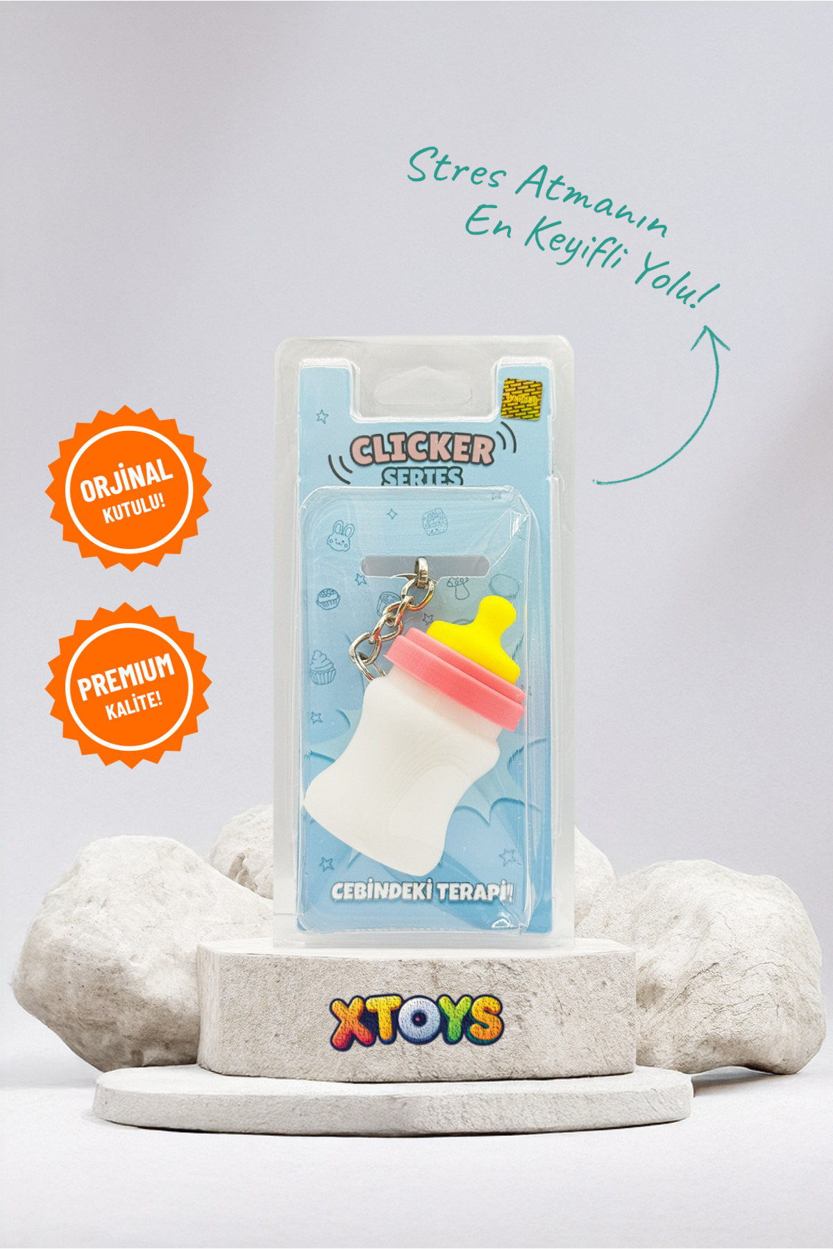 Xtoys Pembe Bebek Biberonu Oyuncak Kız Bebek Çanta Aksesuarı ve Araba Anahtarlığı | MilkyPop fotoğrafı 2 (önizleme)