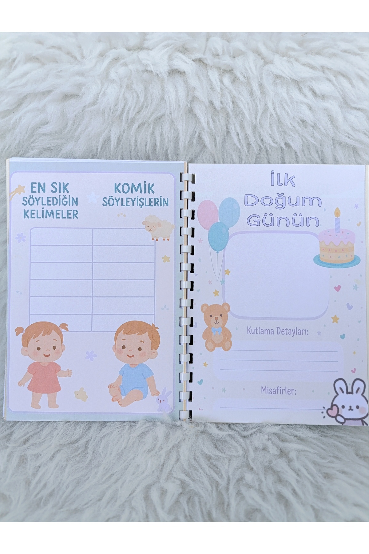 Merve ÖZTÜRK Anne Bebek Günlüğü Anne Bebek Ajandası Bebek Anı Defteri fotoğrafı 4 (önizleme)