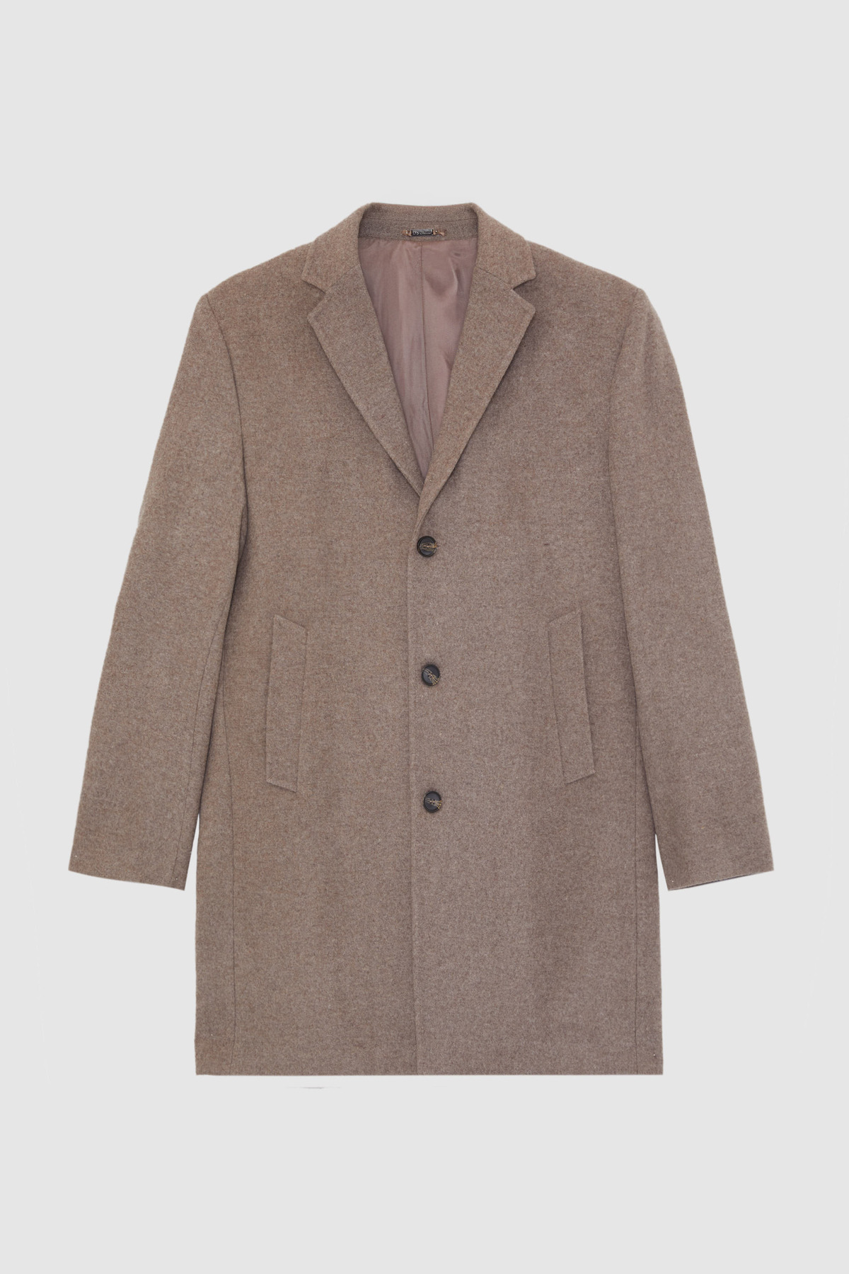 D'S Damat  Ds Damat Regular Fit Vizon Mono Yaka Kaşe Kaban - Görsel 5