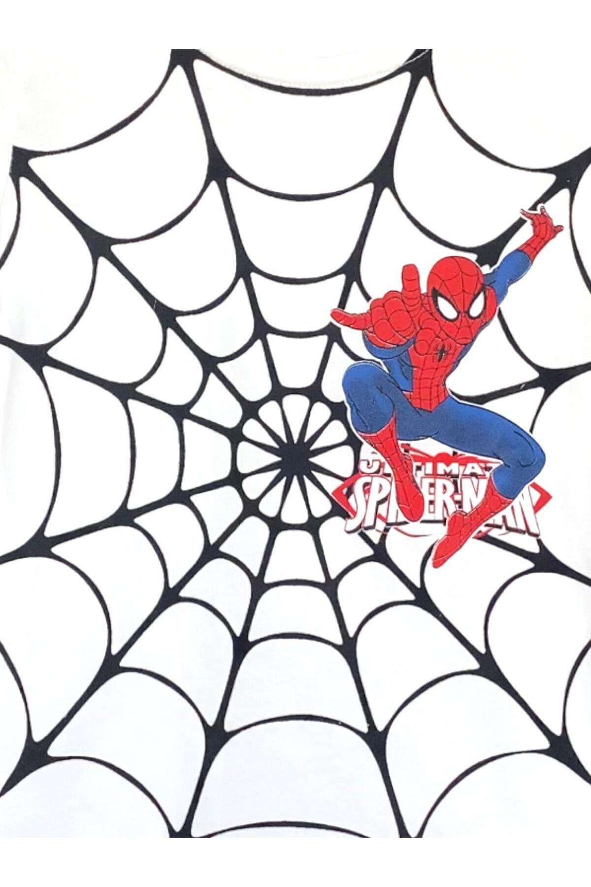 LİTTLE TORTOİSE Spider-Man Baskılı Erkek Çocuk Yazlık Penye Tişört fotoğrafı 4 (önizleme)