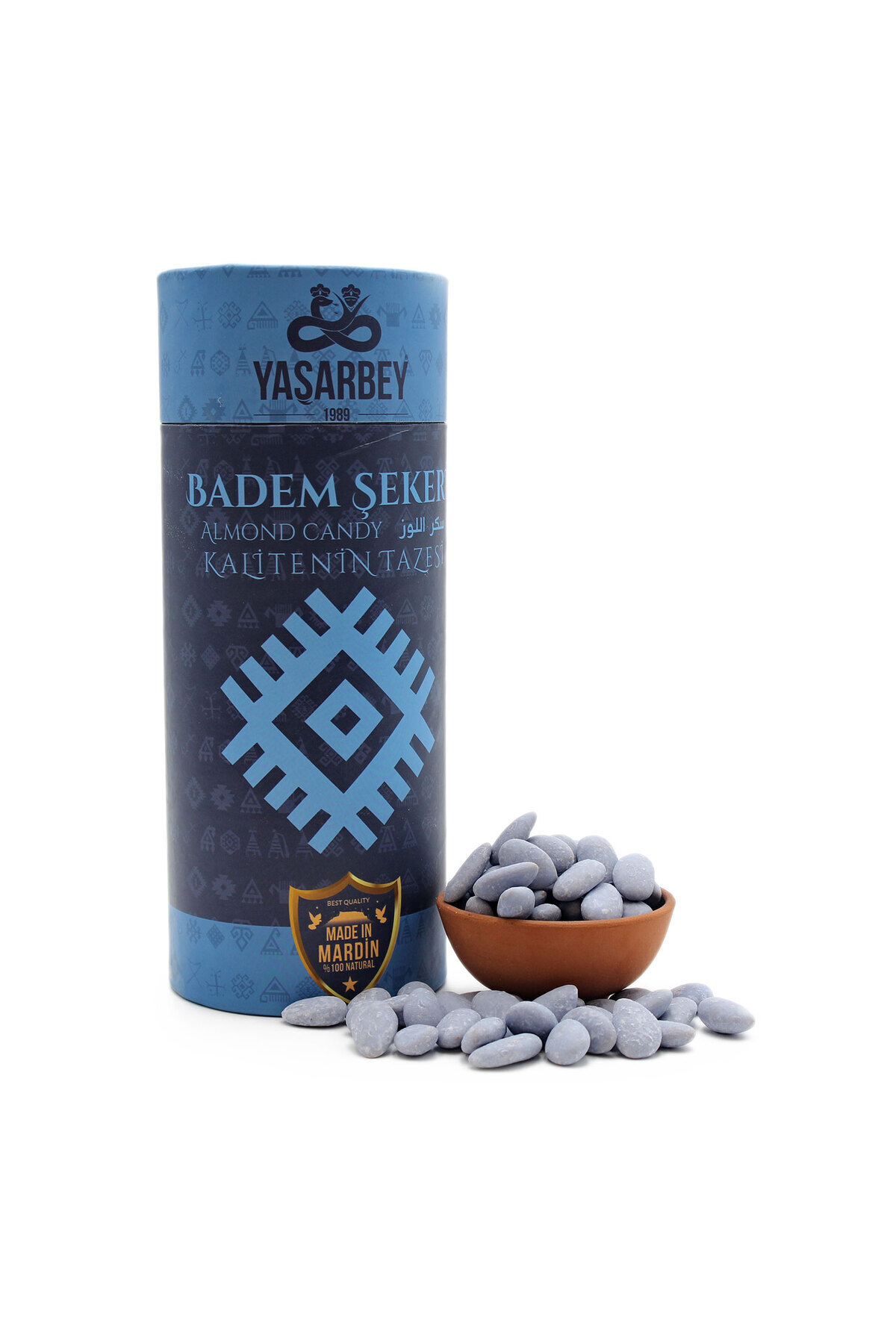 Yaşarbey MARDİN NATURAL SERPME BADEM ŞEKERİ TEK BATIRIMLIK 1.000 GR [GÜNLÜK-TAZE GÖNDERİM]-(HEDİYELİK KUTU)